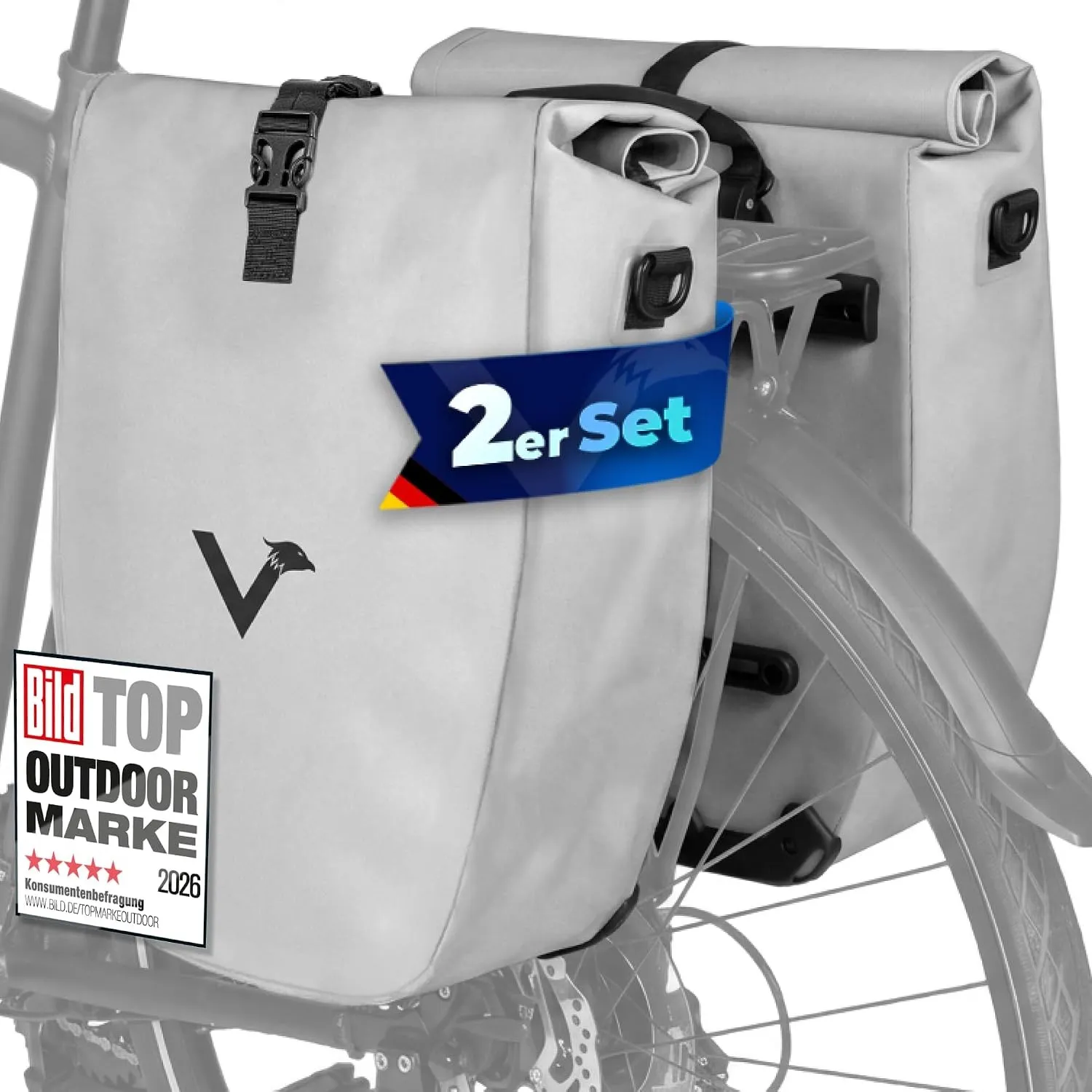 Valkental Gepäckträgertasche, Wasserdicht & Abschließbar