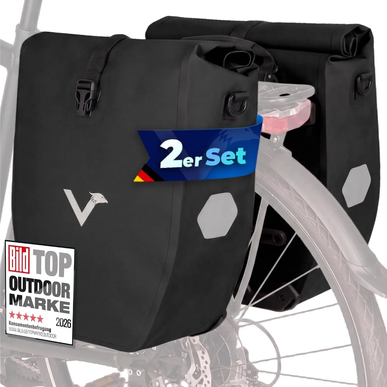 Valkental Gepäckträgertasche, Wasserdicht & Abschließbar