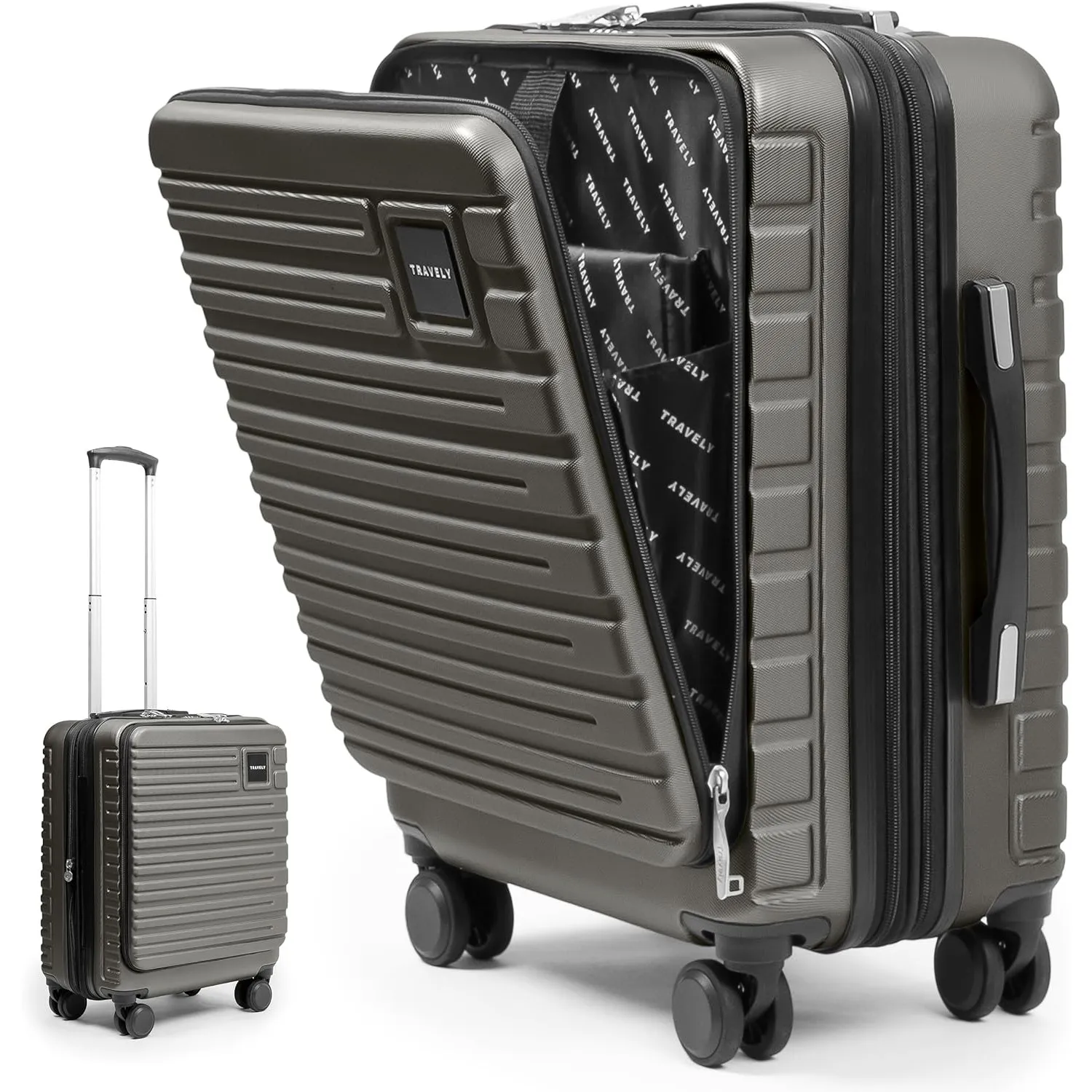 Travely Premium Handgepäck 55x40x23cm erweiterbar, passend für Lufthansa, Eurowings und co. I 41L - 50L Handgepäck mit …