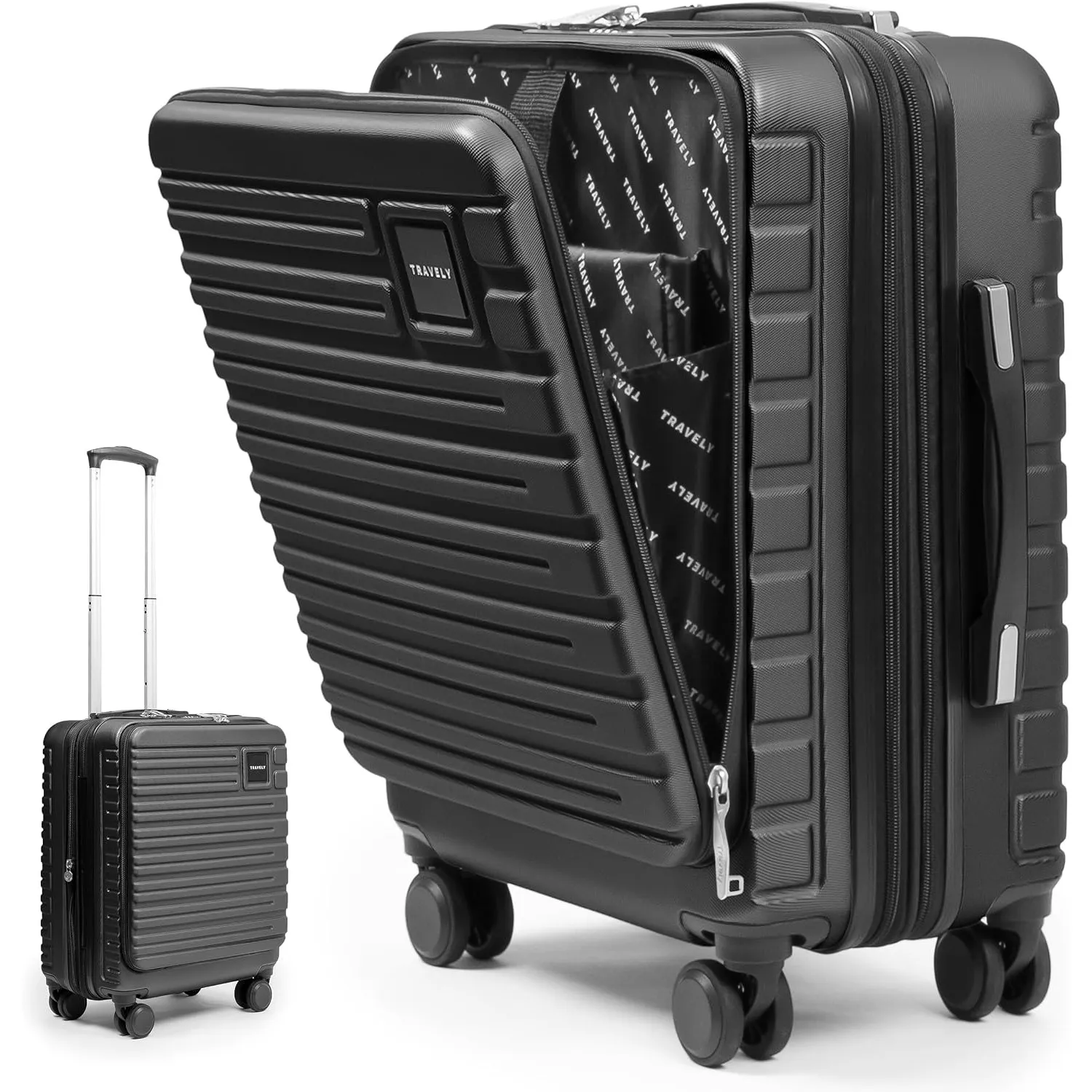 Travely Premium Handgepäck 55x40x23cm erweiterbar, passend für Lufthansa, Eurowings und co. I 41L - 50L Handgepäck mit …