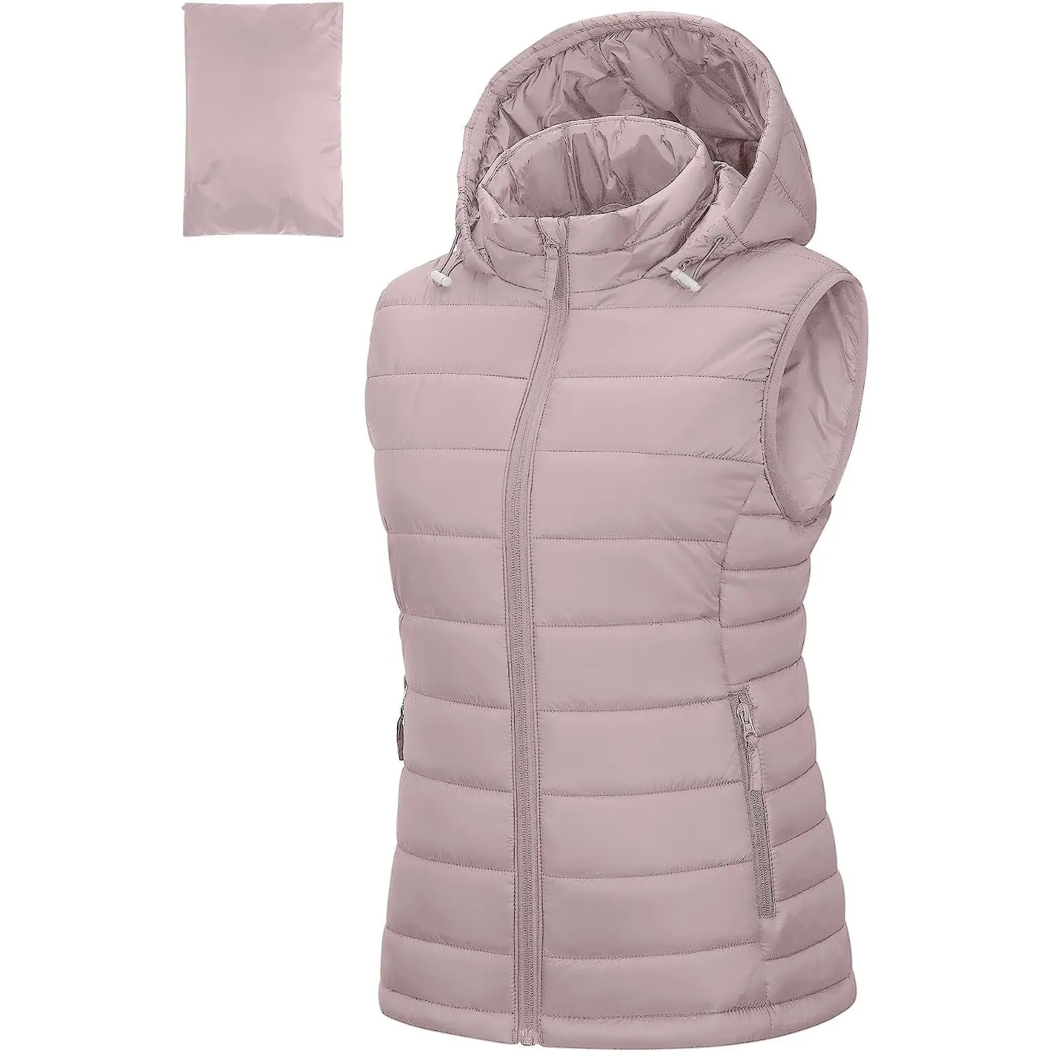 Outdoor Ventures Damen Steppweste mit Kapuze Packbare Übergangswesten