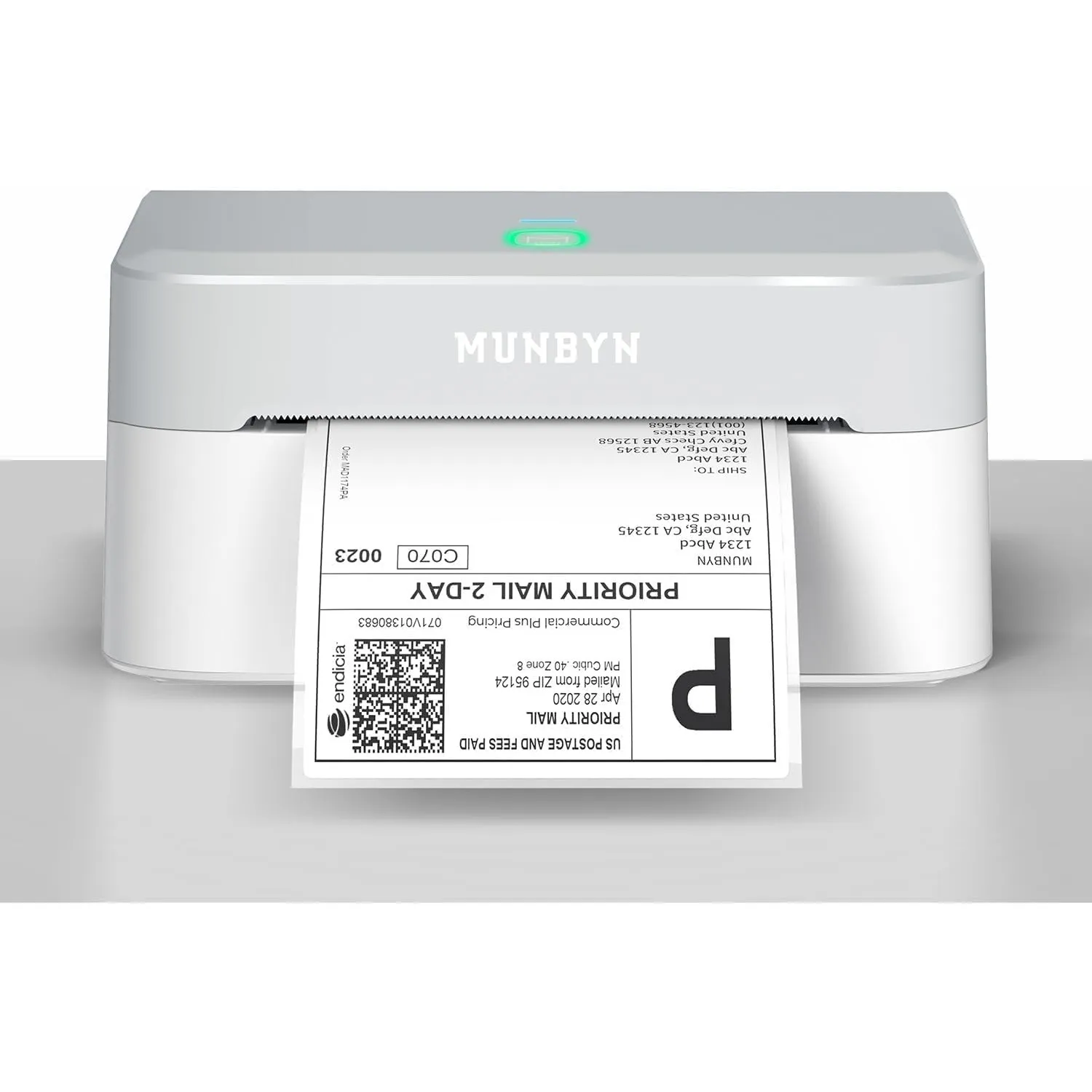 MUNBYN Bluetooth Etikettendrucker DHL, Label Printer 4x6, 403B, Weiß