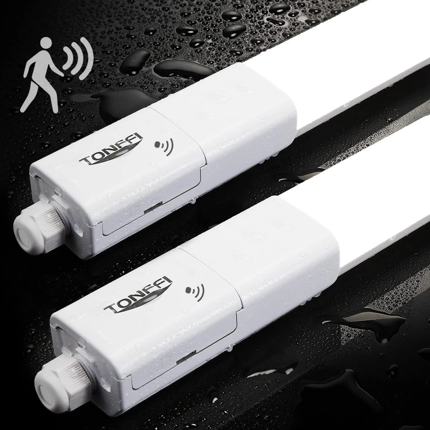 TONFFI 2 Stück LED Feuchtraumleuchte mit Bewegungsmelder 120CM, 4000K Neutralweiß Verknüpfbar LED Deckenleuchte Röhre, …