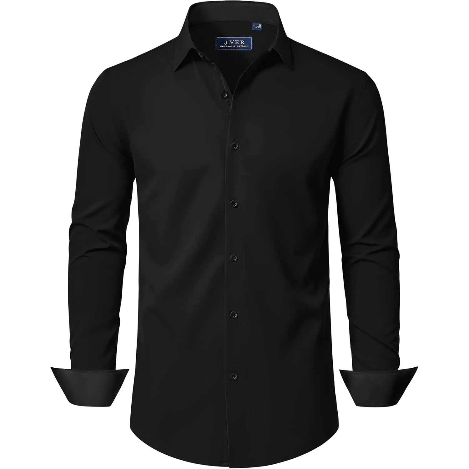 J.VER Hemd Herren Langarm Stretch Herrenhemden Regular Fit Businesshemd Männer Hochzeit Hemden Klassisch Mordern Bügell…