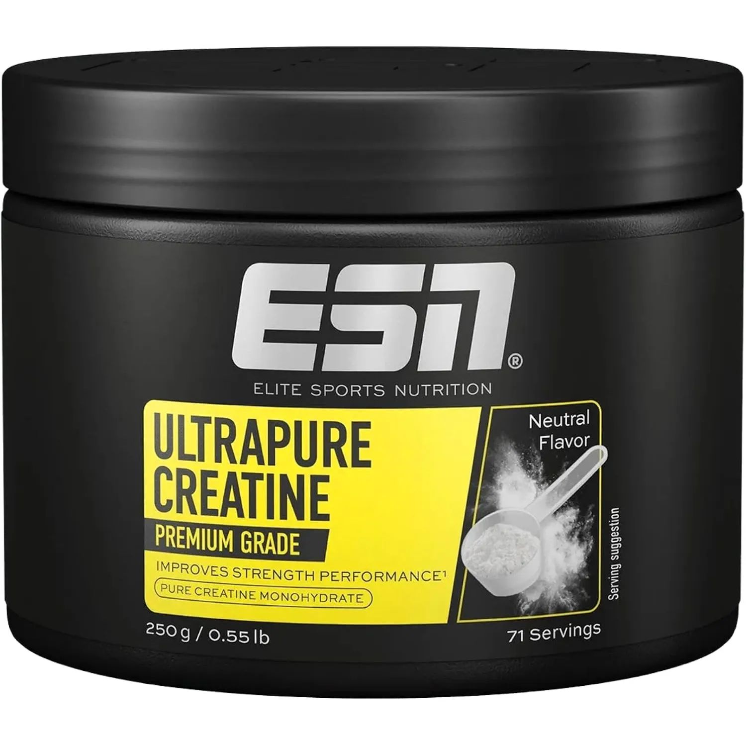 ESN Ultrapure Creatine Monohydrate - geschmacksneutral und vegan - 250 g