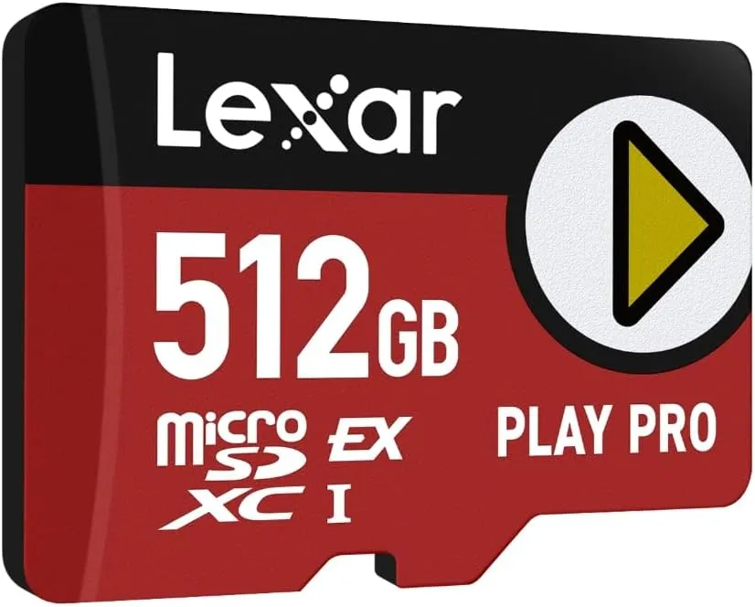 Lexar Play PRO MicroSDXC Express Card 512GB, Up to 900MB/s Read, 600MB/s Write, Game Optimised, A2, 4K, High Speed Memo…
