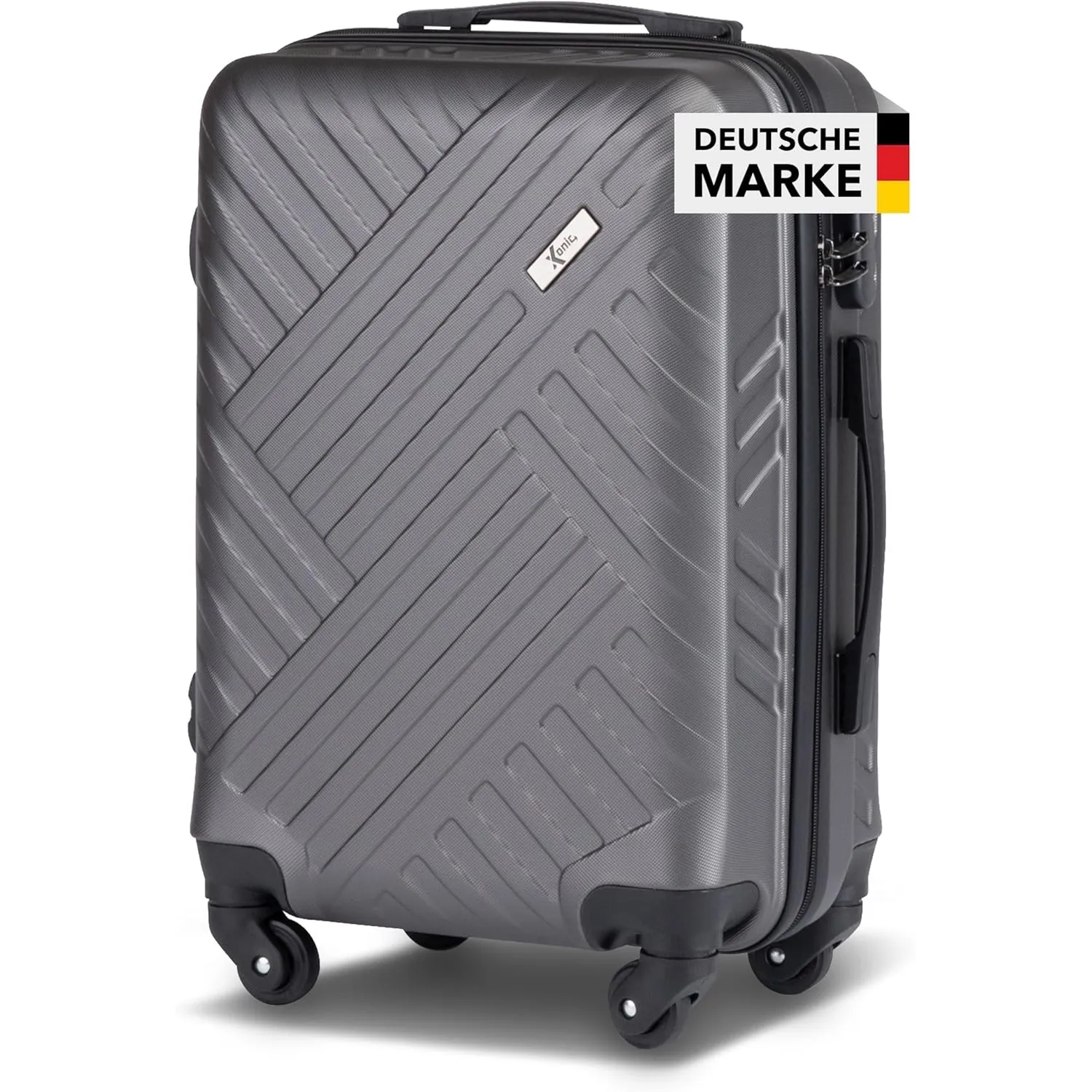 Xonic Design Reisekoffer - ABS Hartschalen Koffer mit 360° Leichtlauf-Rollen - hochwertiger Trolley mit Zahlenschloss i…
