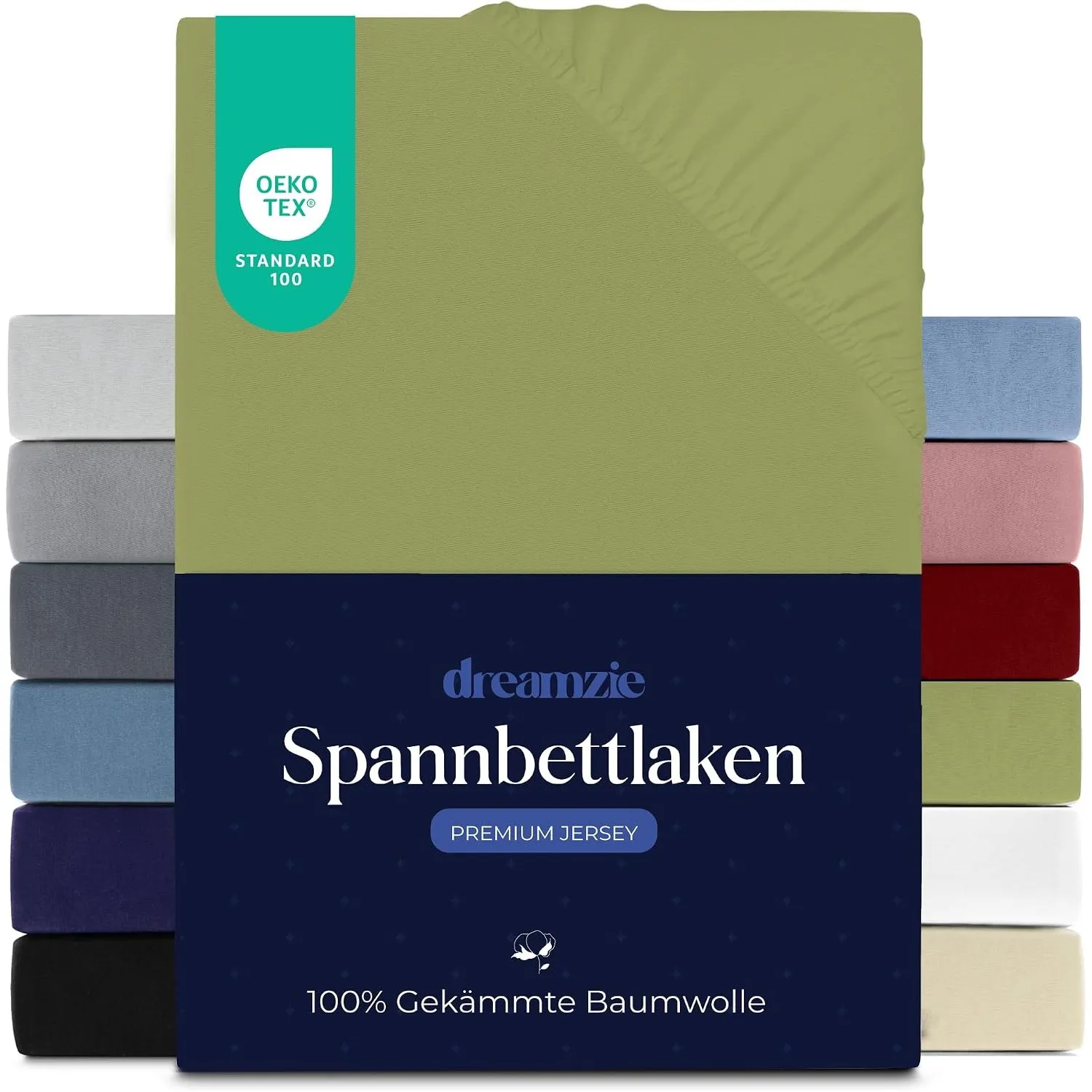 Dreamzie - Spannbettlaken - 70x200cm - 100% Gekämmte Baumwolle - Jersey