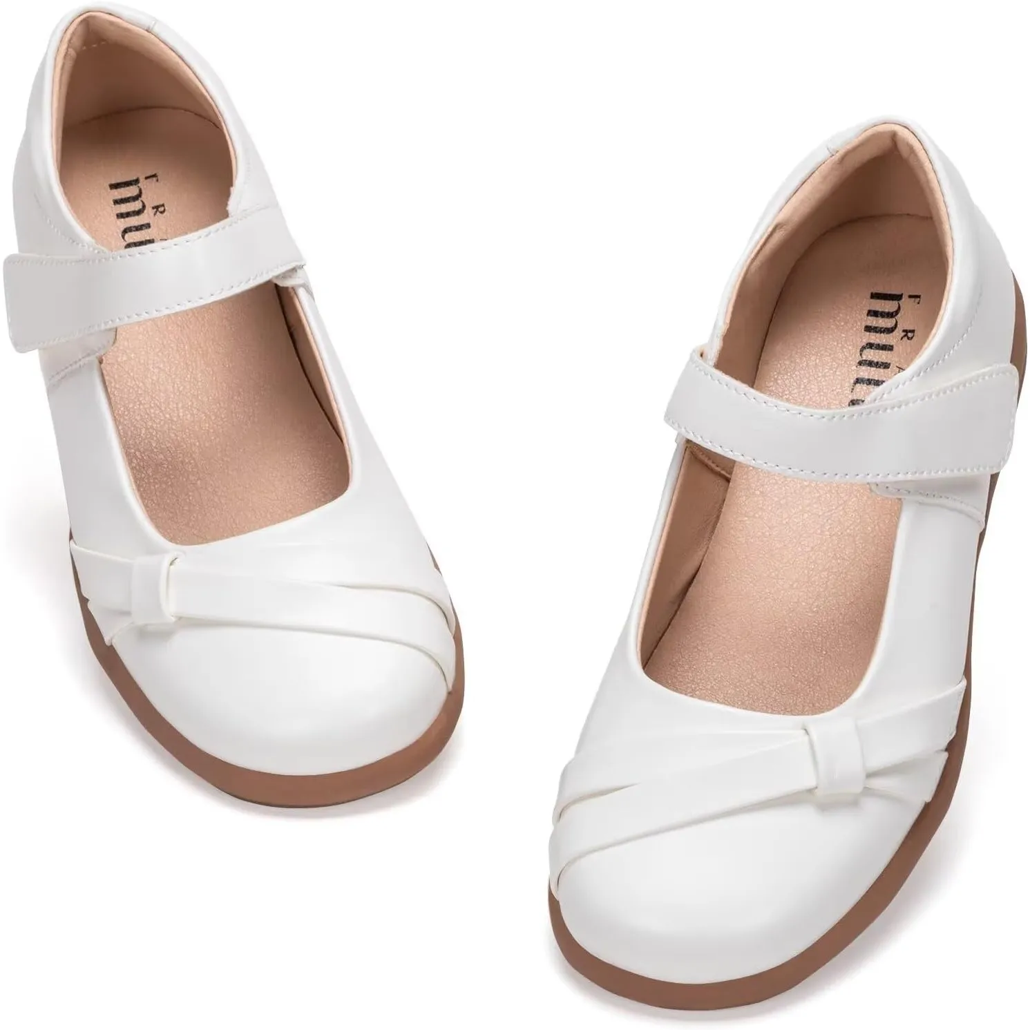 Frank Mully Mädchen-Kleiderschuhe Mädchen Mary Jane Flache Schuhe Ballerinas Flache Party-Schulschuhe mit Schleife für …