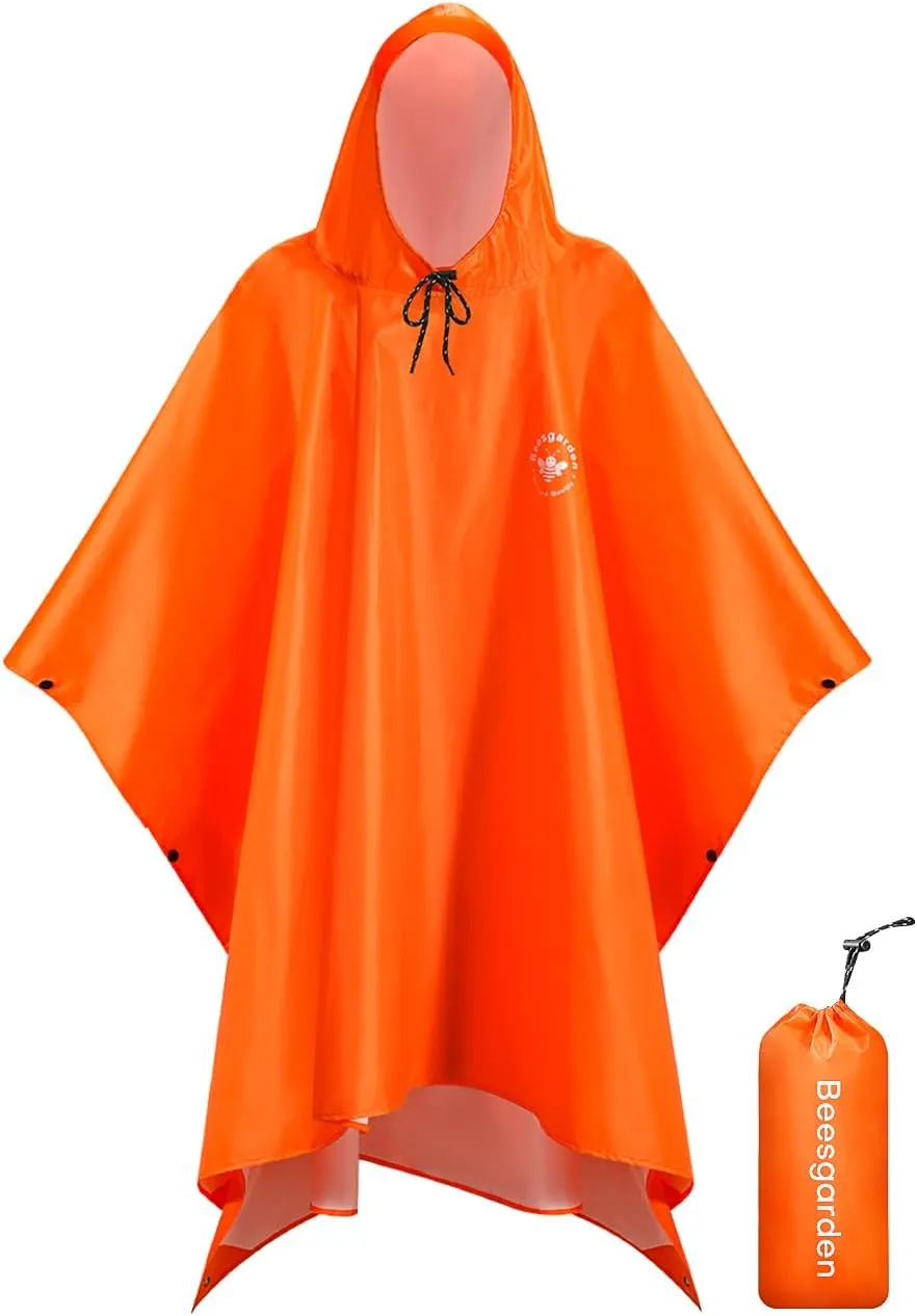 Leichter Wasserdichter Regenponcho mit TPU-Beschichtung, 8000mm Wasserdichte Bewertung, Damen Herren Tragbares Atmungsa…