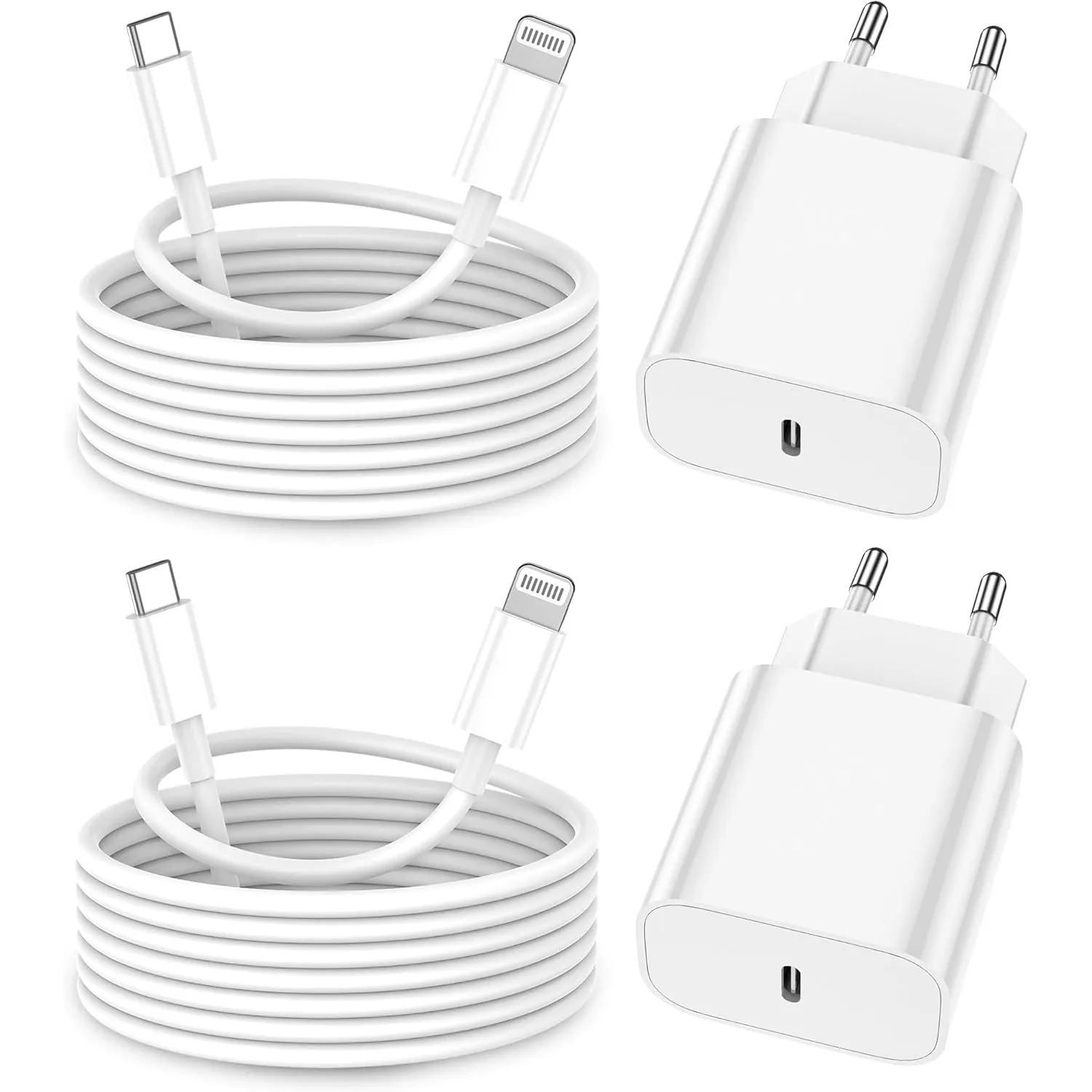 iPhone Ladekabel, [MFi-Zertifiziert] 2er Pack iPhone Ladegerät Apple Ladekabel 2M, USBC Schnellladegerät mit USB C auf …