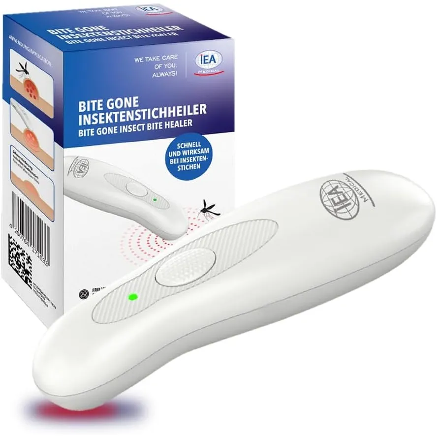 IEA Medical Insektenstichheiler mit Batterie – Mückenstift Hitzestift | Stichheiler gegen Mückenstiche mit Batterie: li…