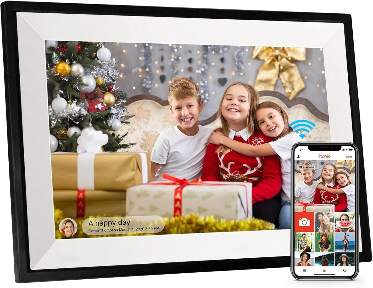 10.1 Inch Digital Picture Frame, WiFi, 1280 x 800 HD IPS Touchscreen Digital Photo Frame, Automatic Rotation, 32 GB Mem…