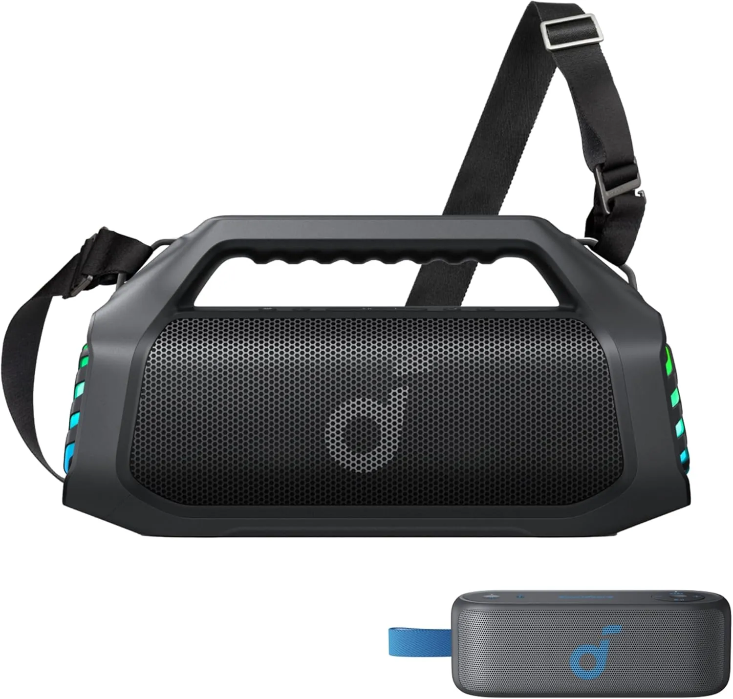 soundcore Boom 2 Pro Outdoor-Lautsprecher, 140W, 2+2 Kanäle, BassUp 2.0, 20h, IP68, RGB-Lichter, Powerbank, BT 5.3 & Se…
