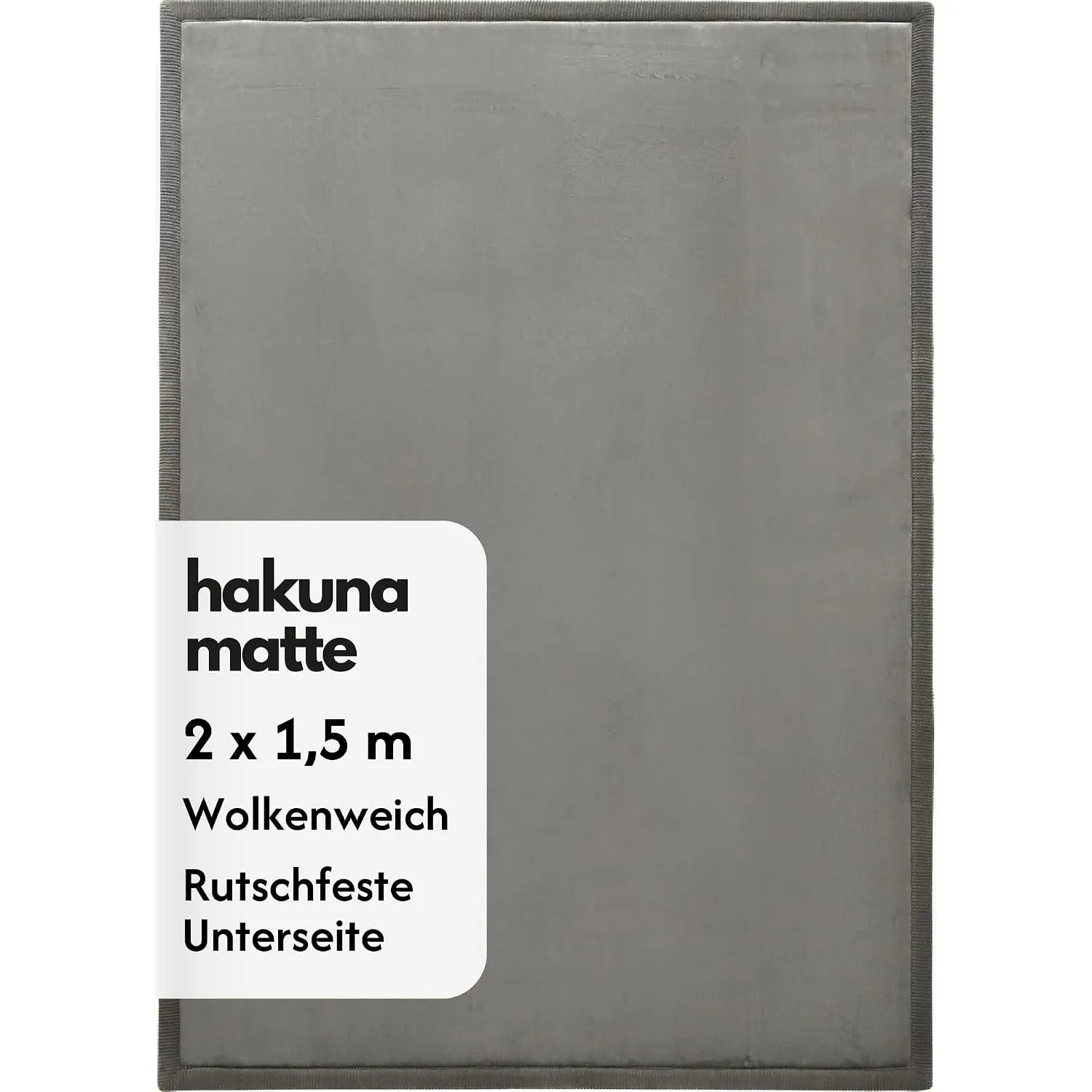 Hakuna Matte Wolkenweiche Spielmatte Baby 200x150x2cm,Dark Grey