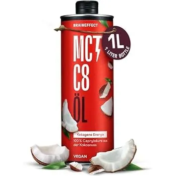 BRAINEFFECT MCT-Öl C8 – Reiner Extrakt aus Kokosöl