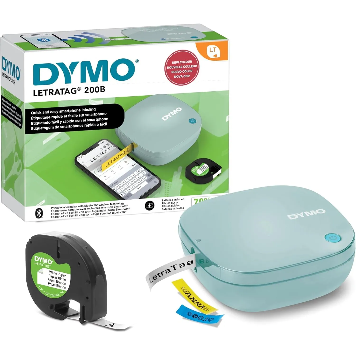 DYMO LetraTag 200B-Beschriftungsgerät mit Bluetooth | kompakter Etikettendrucker | verbindet Sich über Wireless Bluetoo…