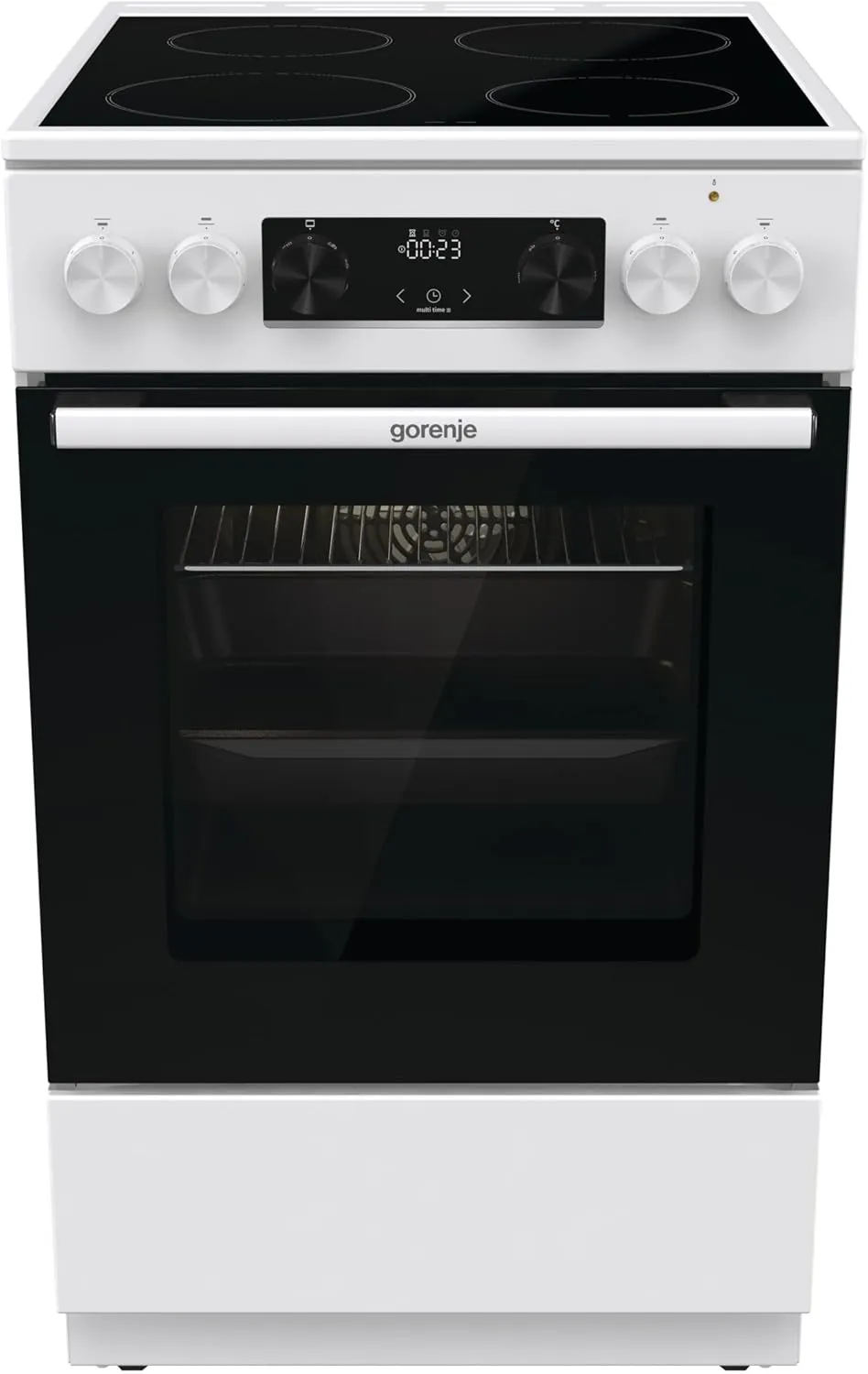 Gorenje GEC5C43WGAMZ Elektro-Standherd mit Glaskeramik-Kochfeld, 50 cm, 70 Liter, Schnellaufheizung, Pizzamodus 300°C, …