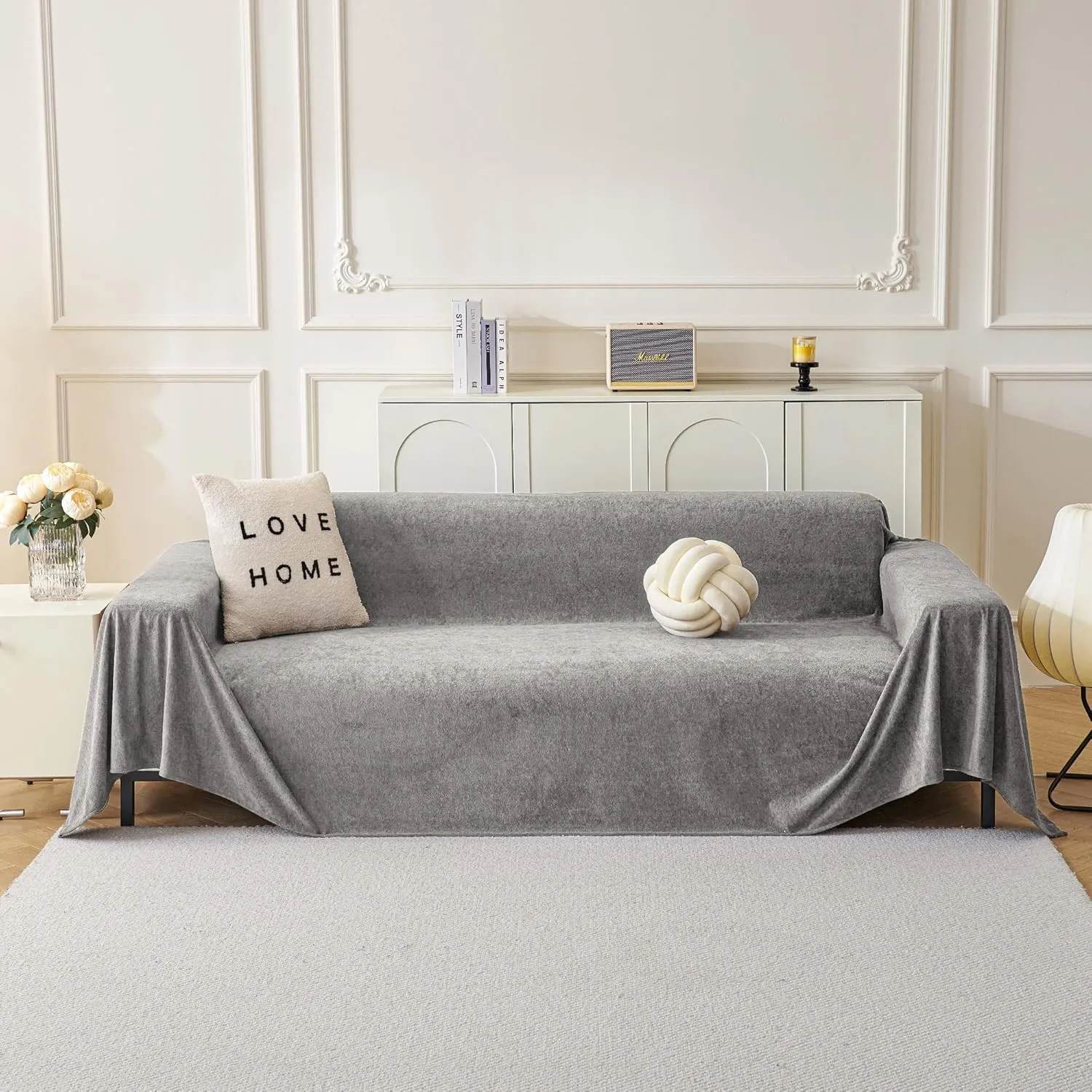 MYSKY HOME Sofa Überzug Kratzschutz Sofa Katze Sofabezug 3 Sitzer Waschbar