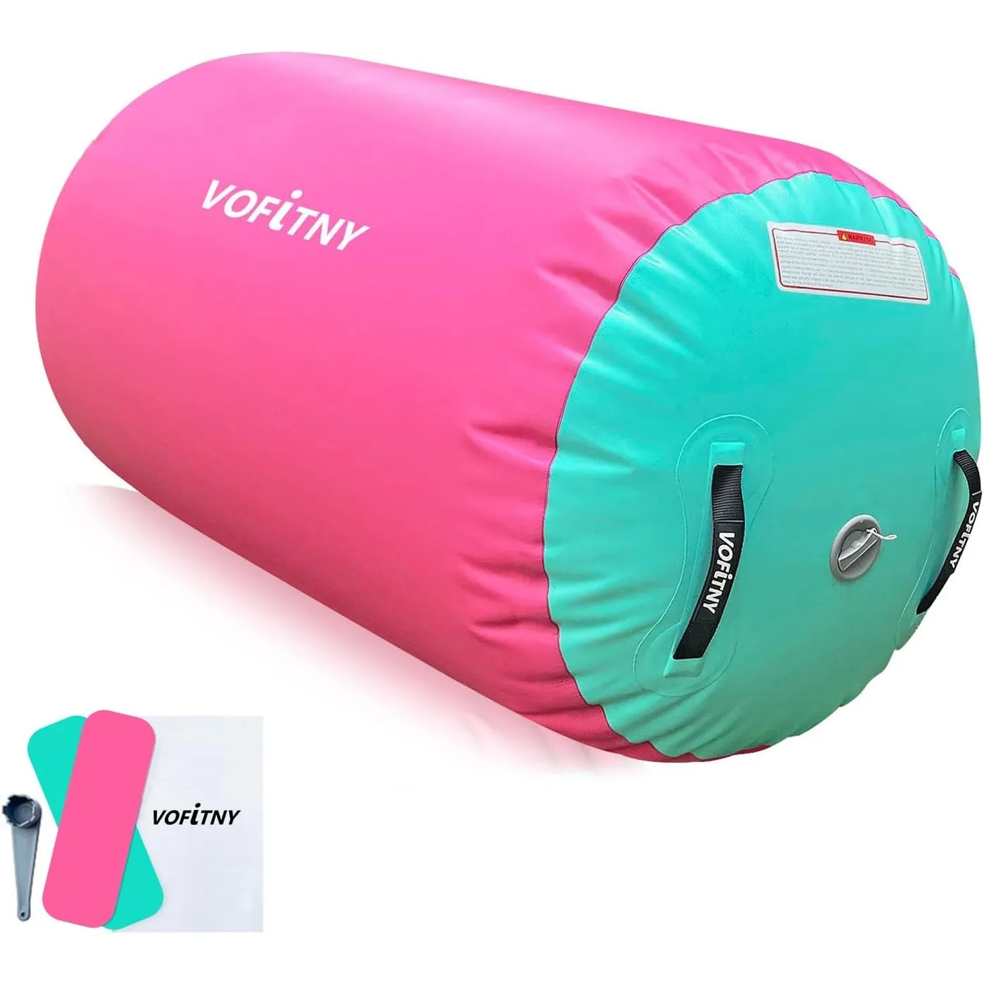 VOFiTNY Aufblasbare Rolle Gymnastik Yoga Turnmatte Air Barrel Tumbling Track Yoga Fitness Rückwärtssalto Trainingshilfe…