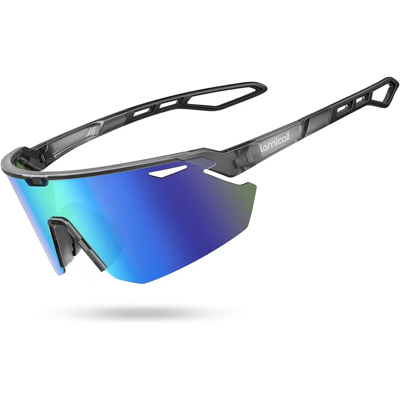 Lamicall Schnelle Brille Herren, Fahrradbrille Damen - [24g TR-90 Super Leicht] Polarisiert Sportbrille Laufbrille mit …