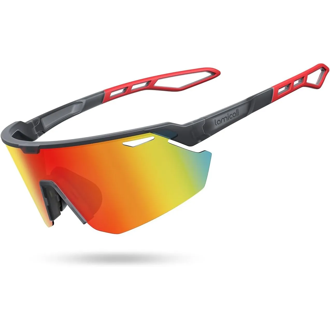 Lamicall Schnelle Brille Herren, Fahrradbrille Damen - [24g TR-90 Super Leicht] Polarisiert Sportbrille Laufbrille mit …
