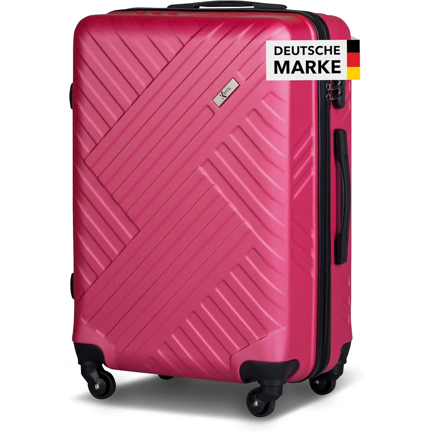 Xonic Design Reisekoffer - ABS Hartschalen Koffer mit 360° Leichtlauf-Rollen - hochwertiger Trolley mit Zahlenschloss i…