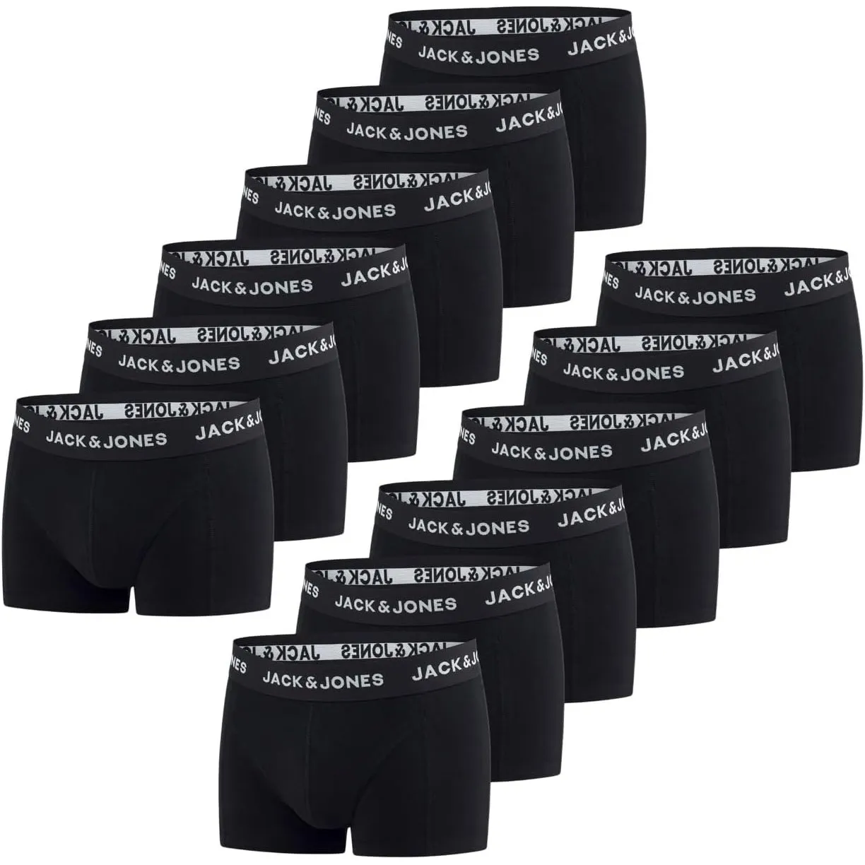 JACK & JONES Boxershorts Herren 12er Pack JACJEANS Trunks Basic Boxer | Stretch Unterhosen Unterwäsche Retroshorts Set …