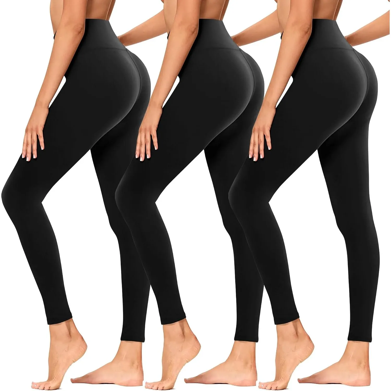 TNNZEET High Waist Leggings Damen Elastische Leggins Weiche Sporthose Gym