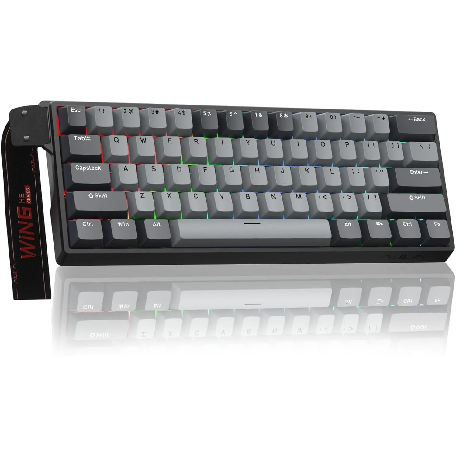 AULA WIN60HE PRO Mechanische Gaming Tastatur mit Kabel,Hall Effect Magnetic Switches,0.02mm Rapid Trigger,Einstellbare …