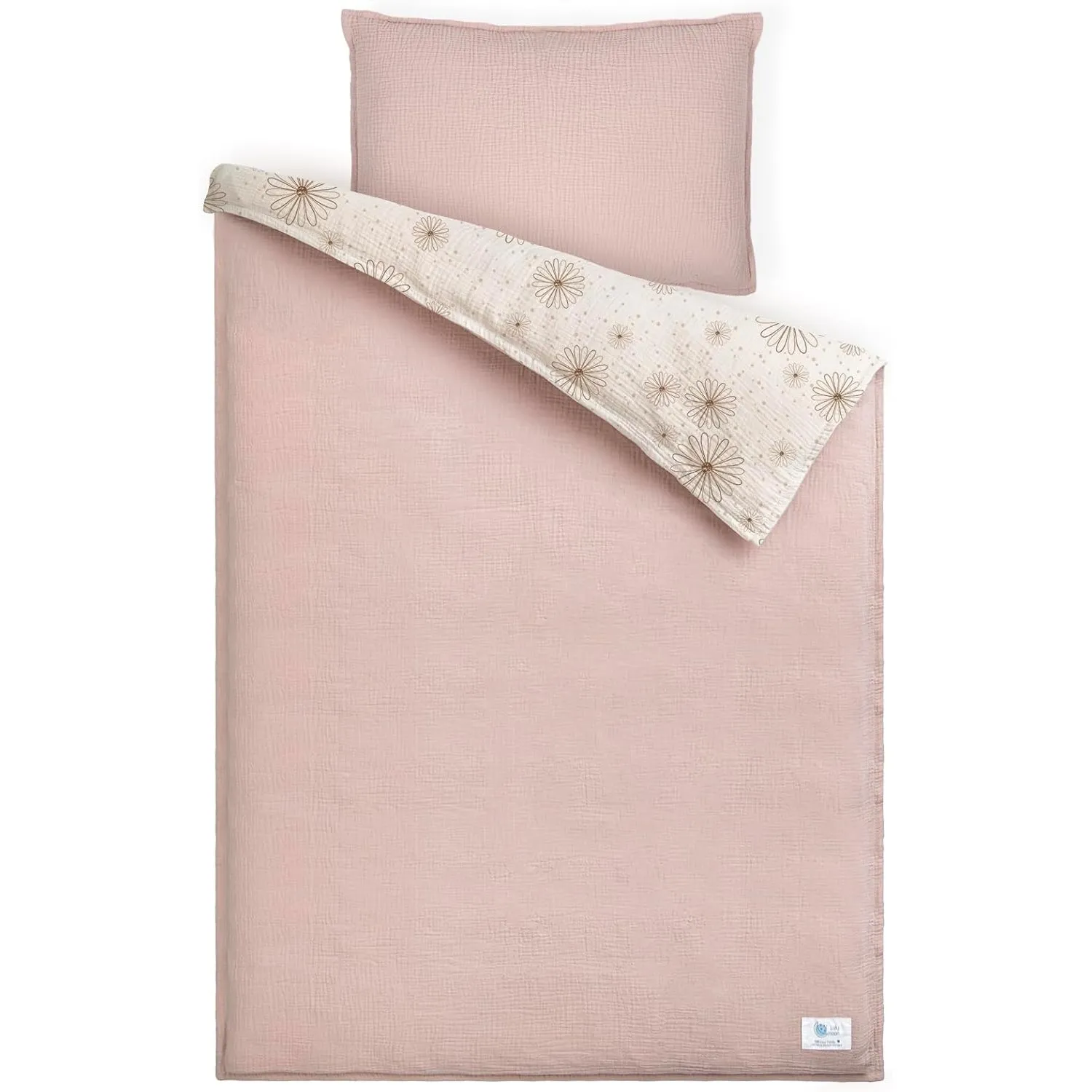 lulumoon Kinderbettwäsche 100x135 Musselin Baby: 100% Baumwolle weich
