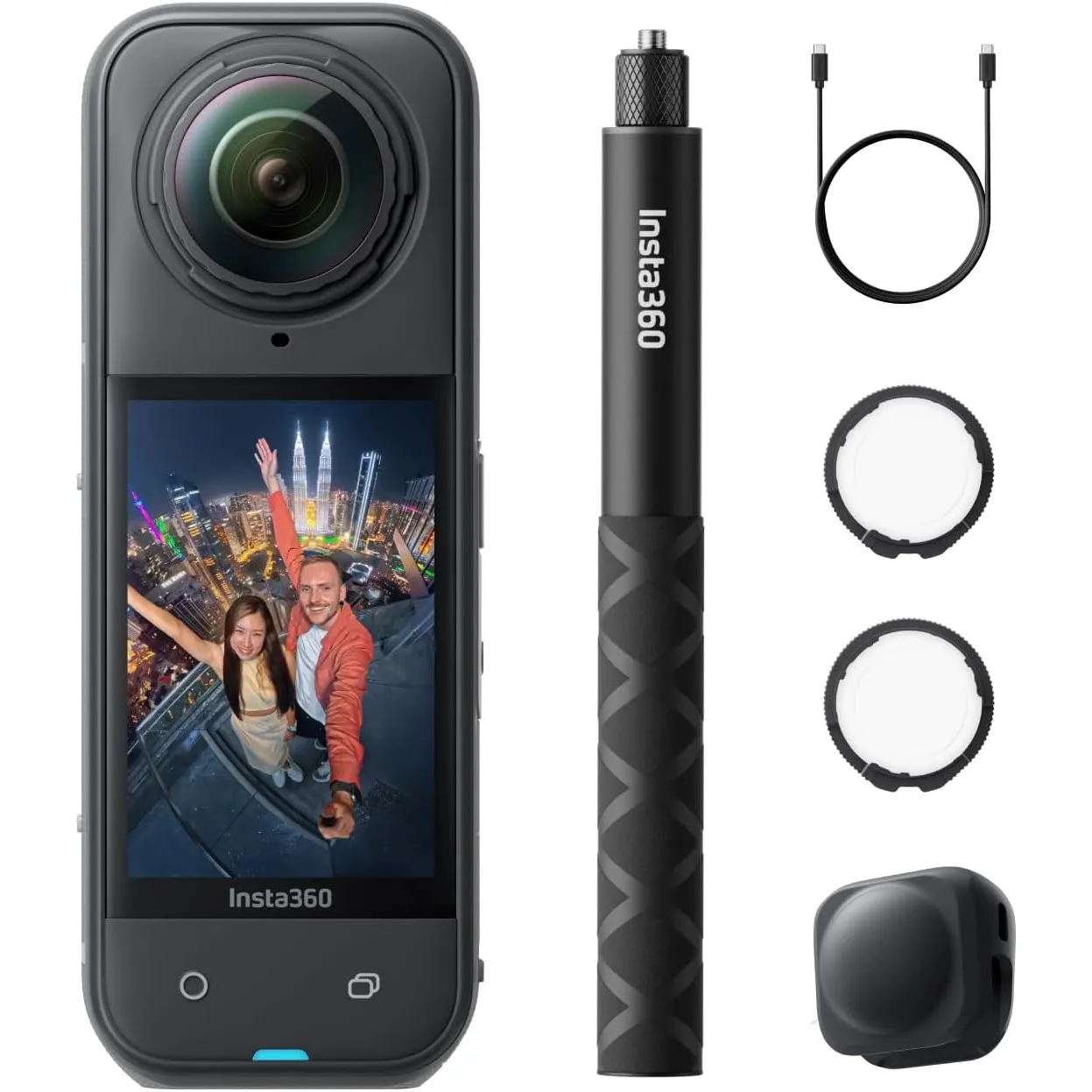 Insta360 X5 Linsenschutz-Bundle - wasserdichte 8K 360°-Kamera, Führend bei wenig Licht, Unsichtbarer Selfie-Stick-Effek…