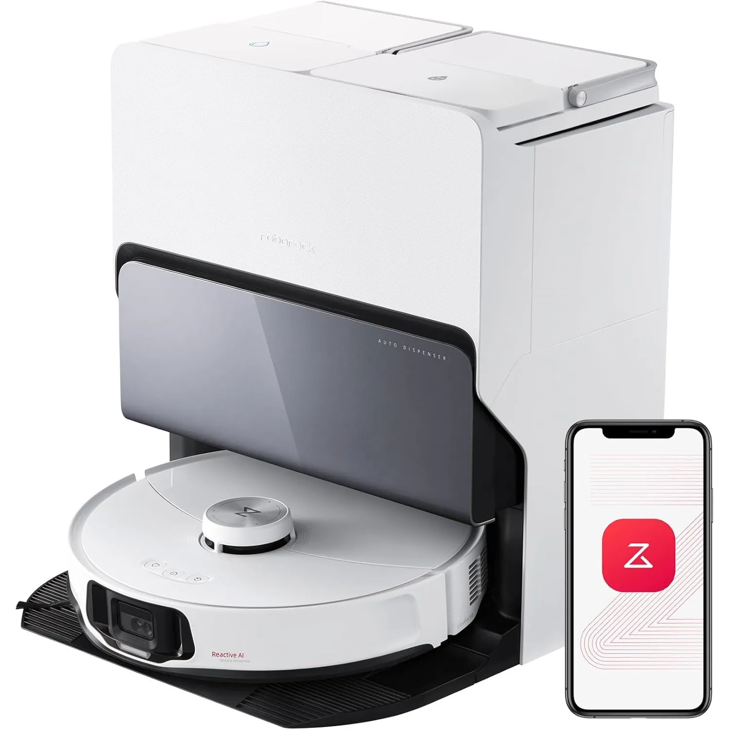 roborock S8 MaxV Ultra Saugroboter mit Wischfunktion&Hebarem Wischmopp, 10.000 Pa, 60 °C Heißwasser-Moppwäsche, All-in-…