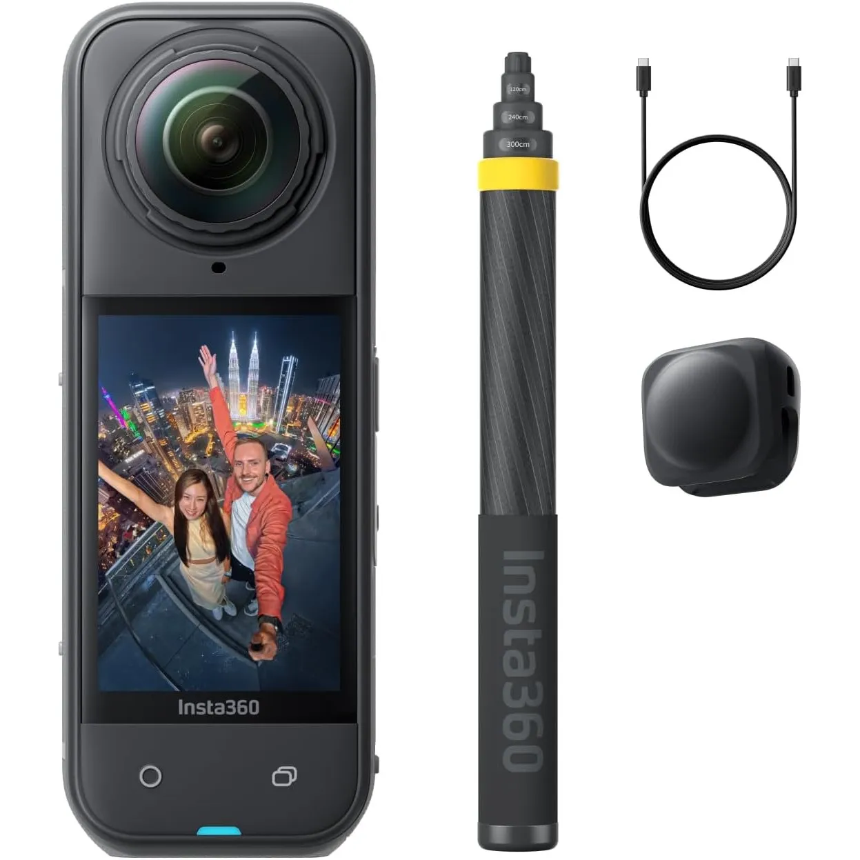 Insta360 X5 No-Drone-Bundle - 8K 360 Grad Actionkamera mit Dreifach-KI-Chip