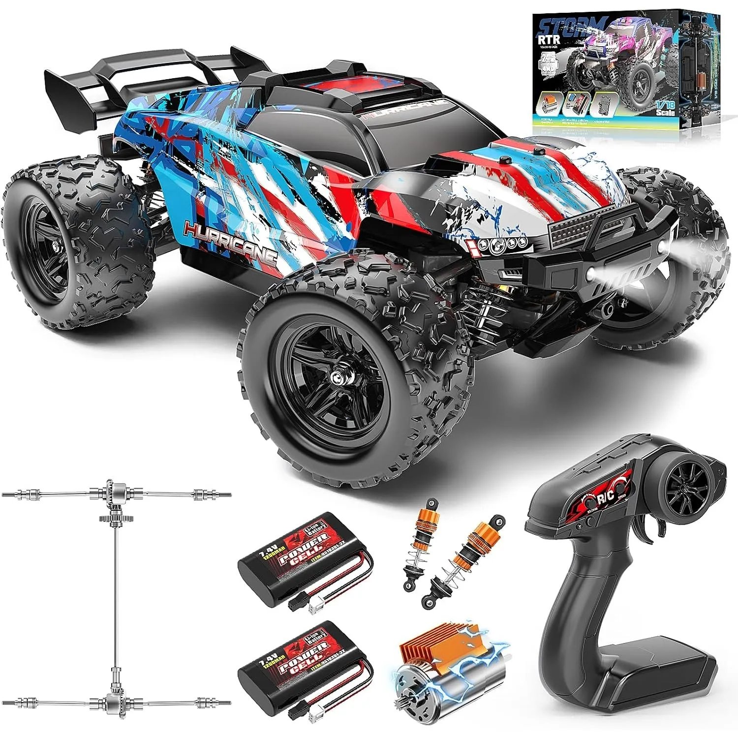 Ferngesteuertes Auto Erwachsene &Jungen 1:18 RC Auto 4WD Offroad 40 km/h