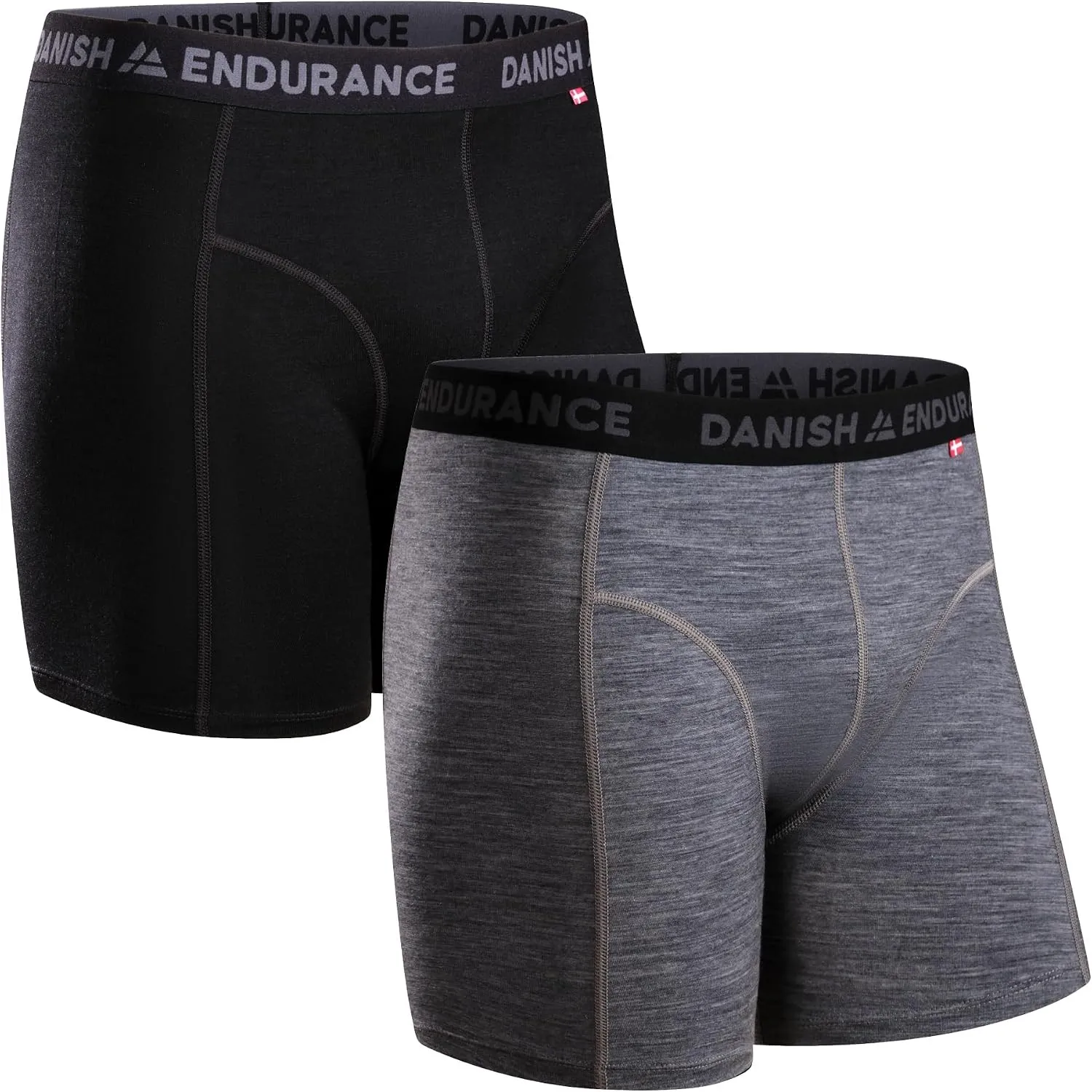 DANISH ENDURANCE Merino Boxershorts Herren, 2er Pack