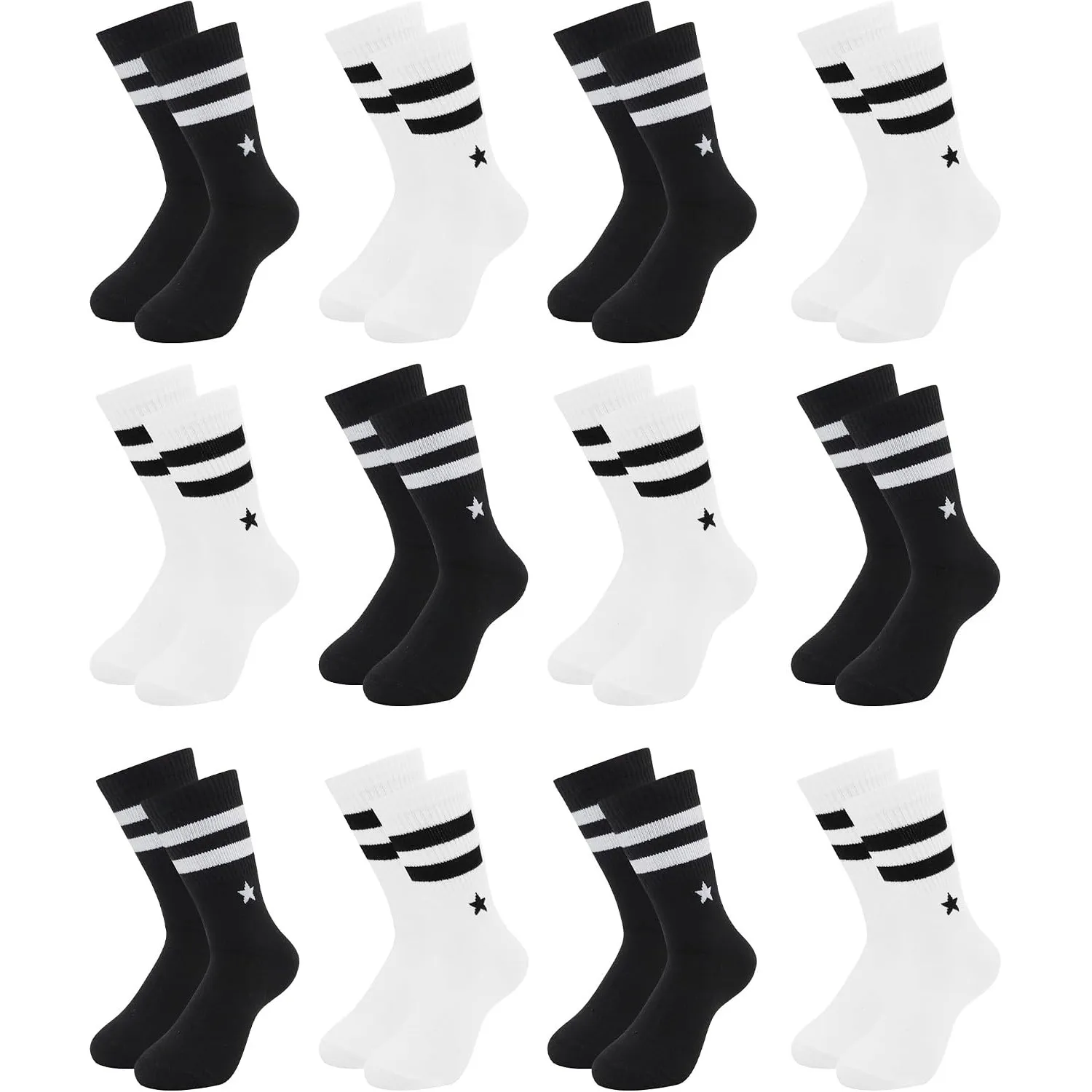 Uizuooy Socken Kinder Jungen Mädchen Sportsocken Fussball Baumwolle Unisex Bunte Socken Kompressions Kindersocken Atmun…