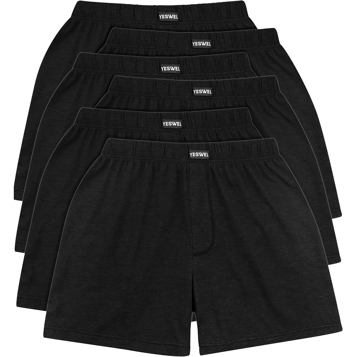 YESWEL 6er/10er Pack Boxershorts Herren, Atmungsaktive Baumwolle Unterhosen Männer, Lockere Retro Unterwäsche(M -4XL)