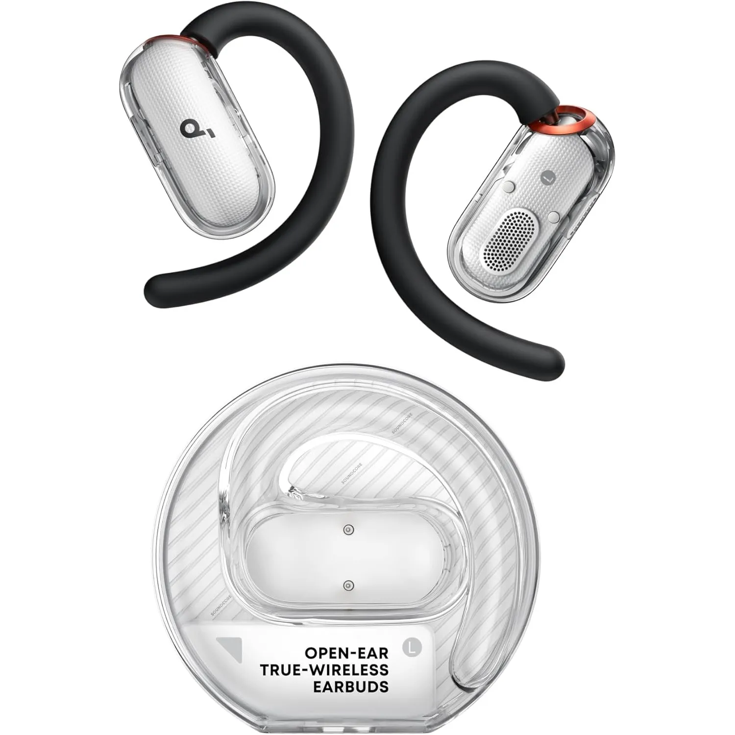 soundcore by Anker V40i, Open-Ear Kopfhörer, verstellbar für jedes Ohr | Kabellose Earbuds mit klarem Case, 2X tieferer…