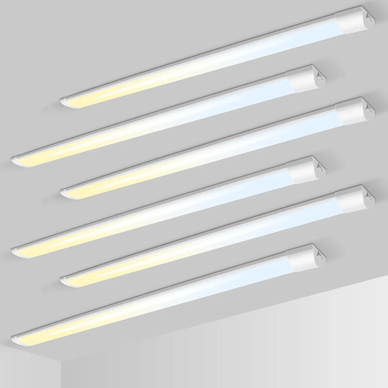 ALUSSO 6er Set LED Röhre 120cm, Superhelle 40W 4800lm Lichtleisten Integrierte Leiste, Farben Veränderbar Leuchtstoffrö…