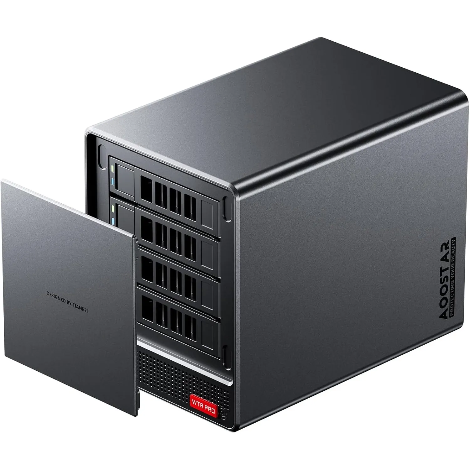 AOOSTAR Ryzen 7 5825U 4 Bay NAS Mini PC, Kein RAM Keine SSD NAS Desktop Computer, 2*M.2 NVMe-Steckplätze, 2,5"/3,5" SAT…