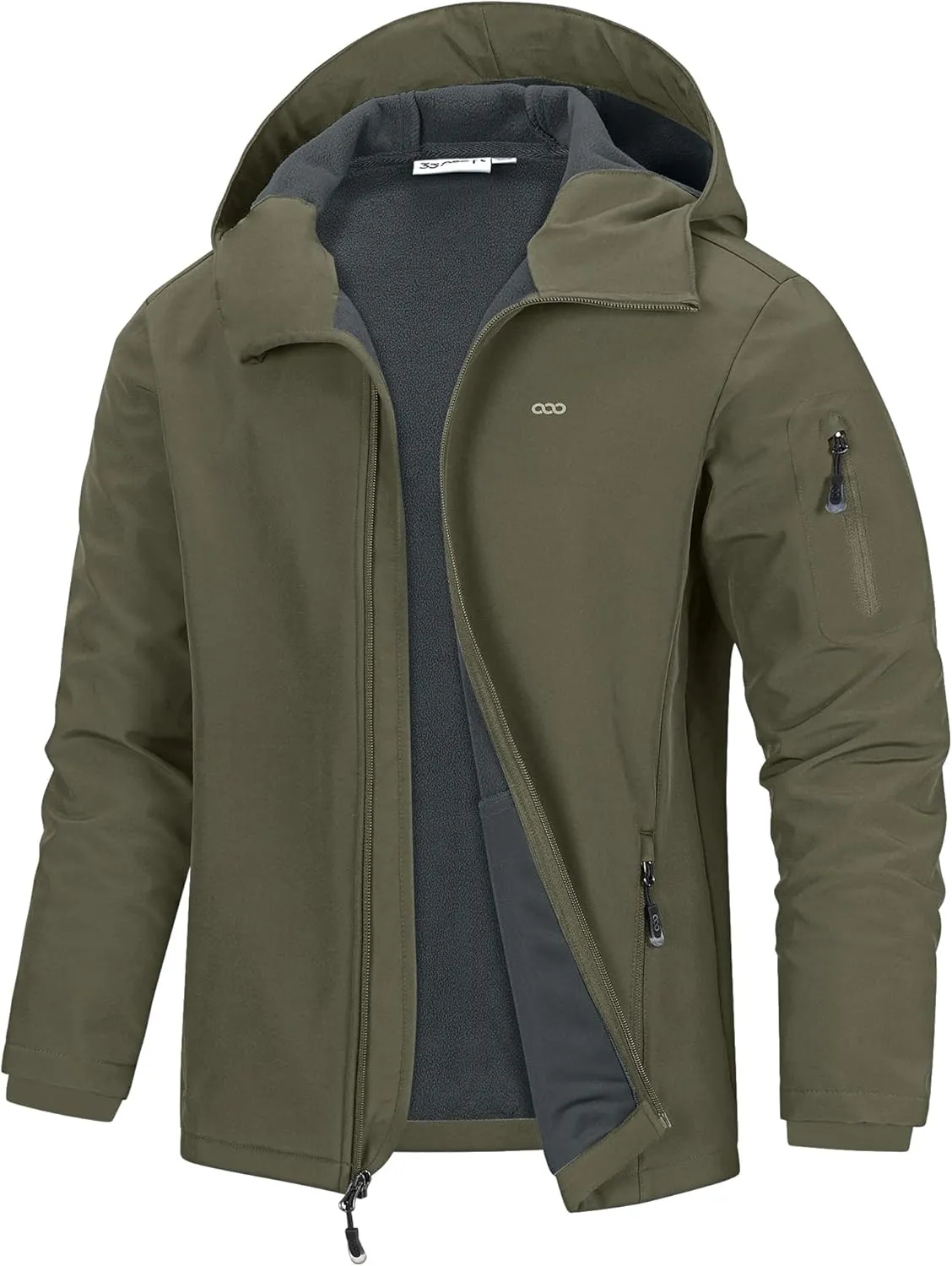 33,000ft Jacke Herren Wasserdichte Atmungsaktiv Softshelljacke - Übergangsjacke Winddichte Regenjacke Wanderjacke mit K…