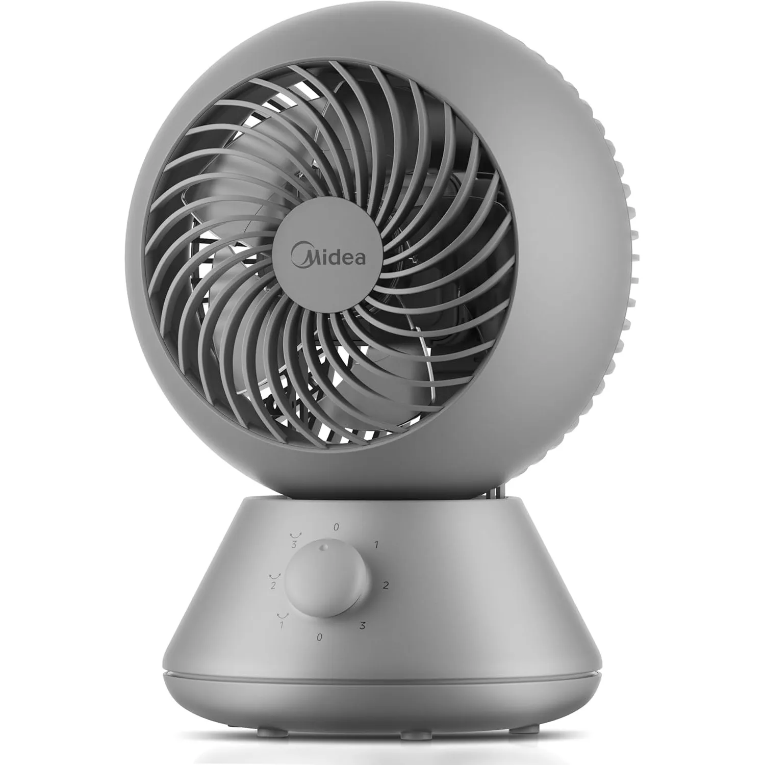 Midea MDF24JG Luftumwälzer Tischventilator-Aerodynamisches Turbosystem, 90°horizontaler Auto-Schwenkbetrieb und 90°manu…