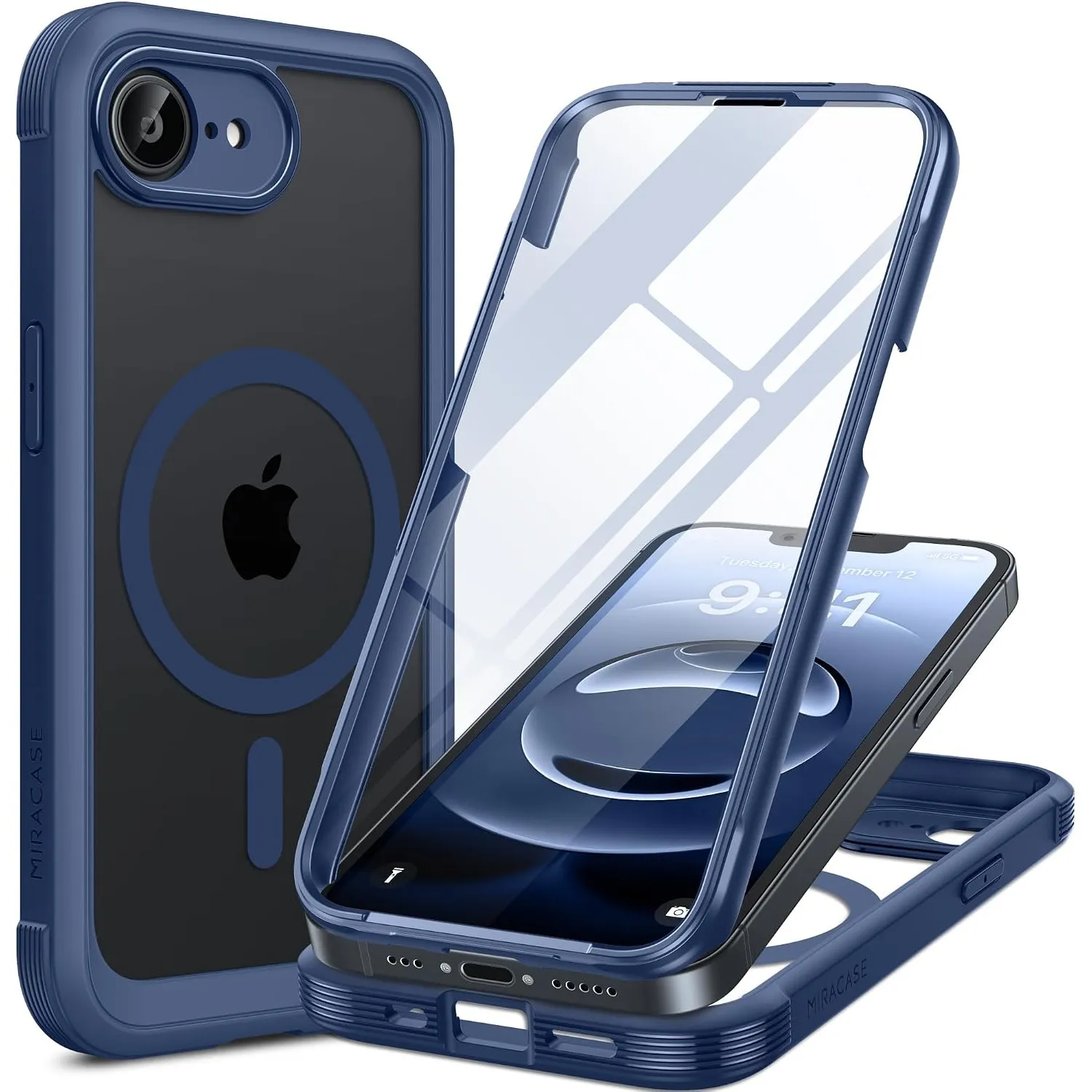 Miracase für iPhone 17e Hülle/16e Hülle für MagSafe,360°Ganzkörper-Stoßfest