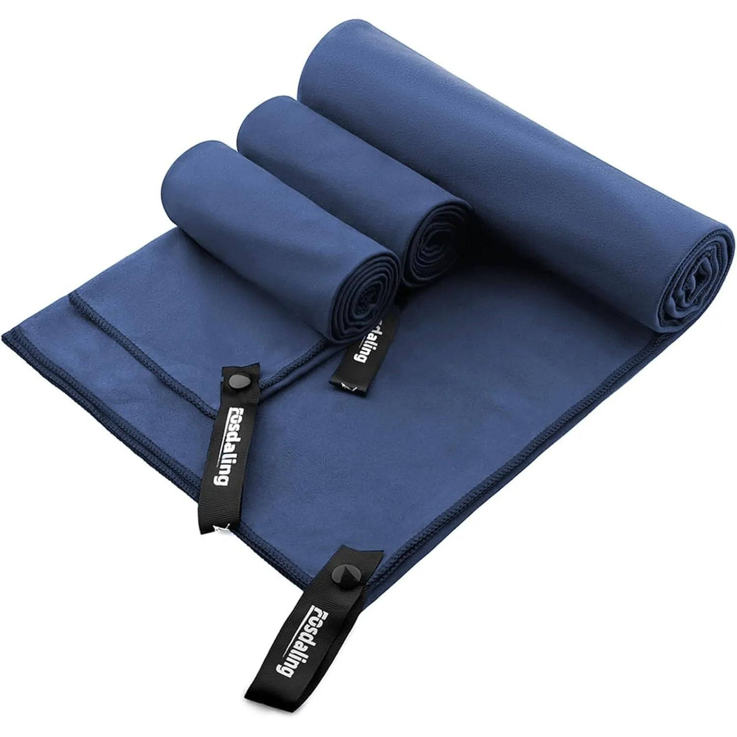 Mikrofaser Handtuch 3er Set - Groß 200*100cm & 2 Klein 80×40cm, Schnelltrocknend Microfaser Sporthandtuch, für Reisehan…