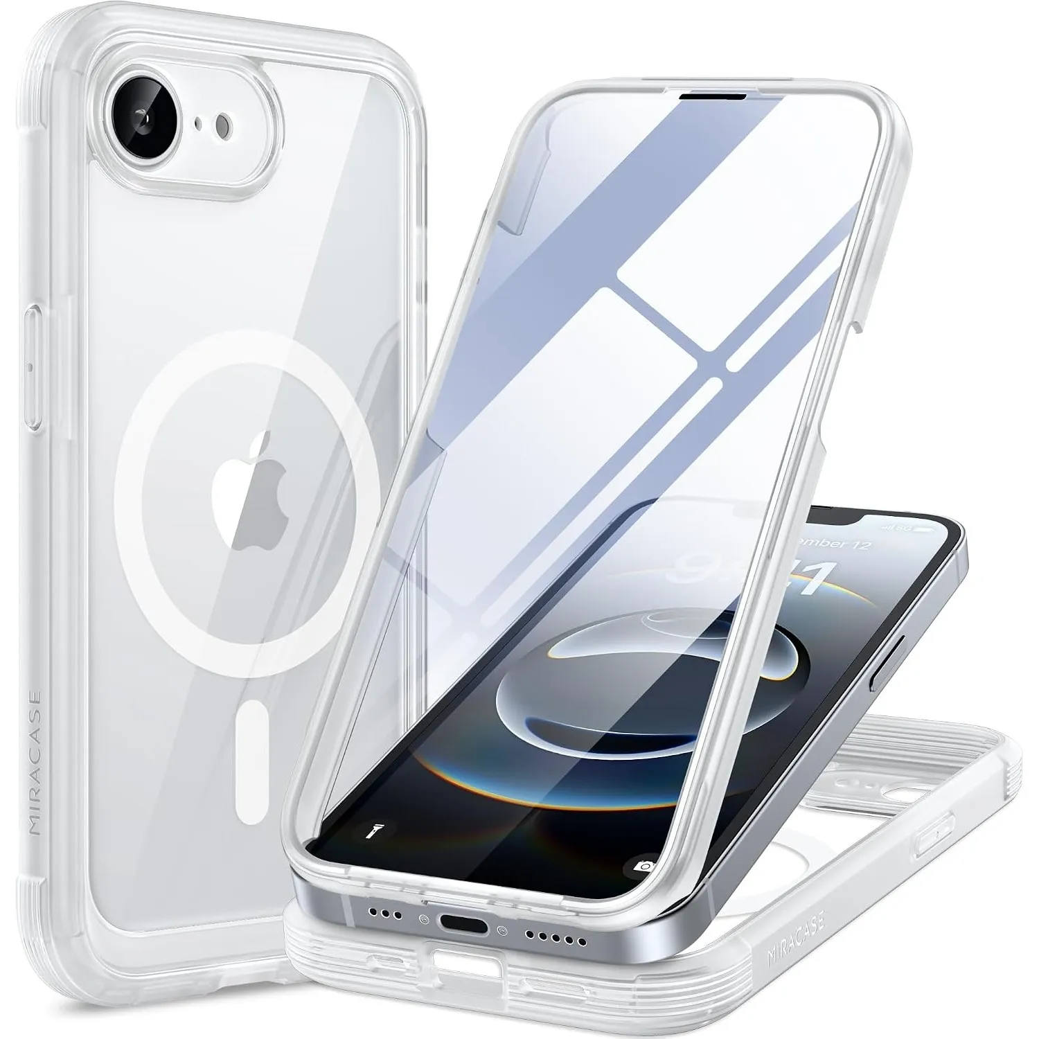 Miracase für iPhone 17e Hülle/16e Hülle für MagSafe,360°Ganzkörper-Stoßfest