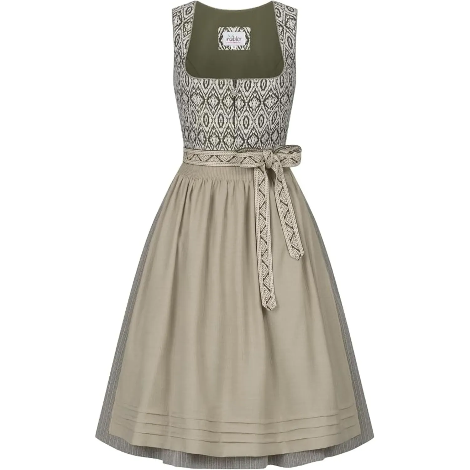 Nübler Damen Dirndl Gudrun in Oliv I Größe 30-58
