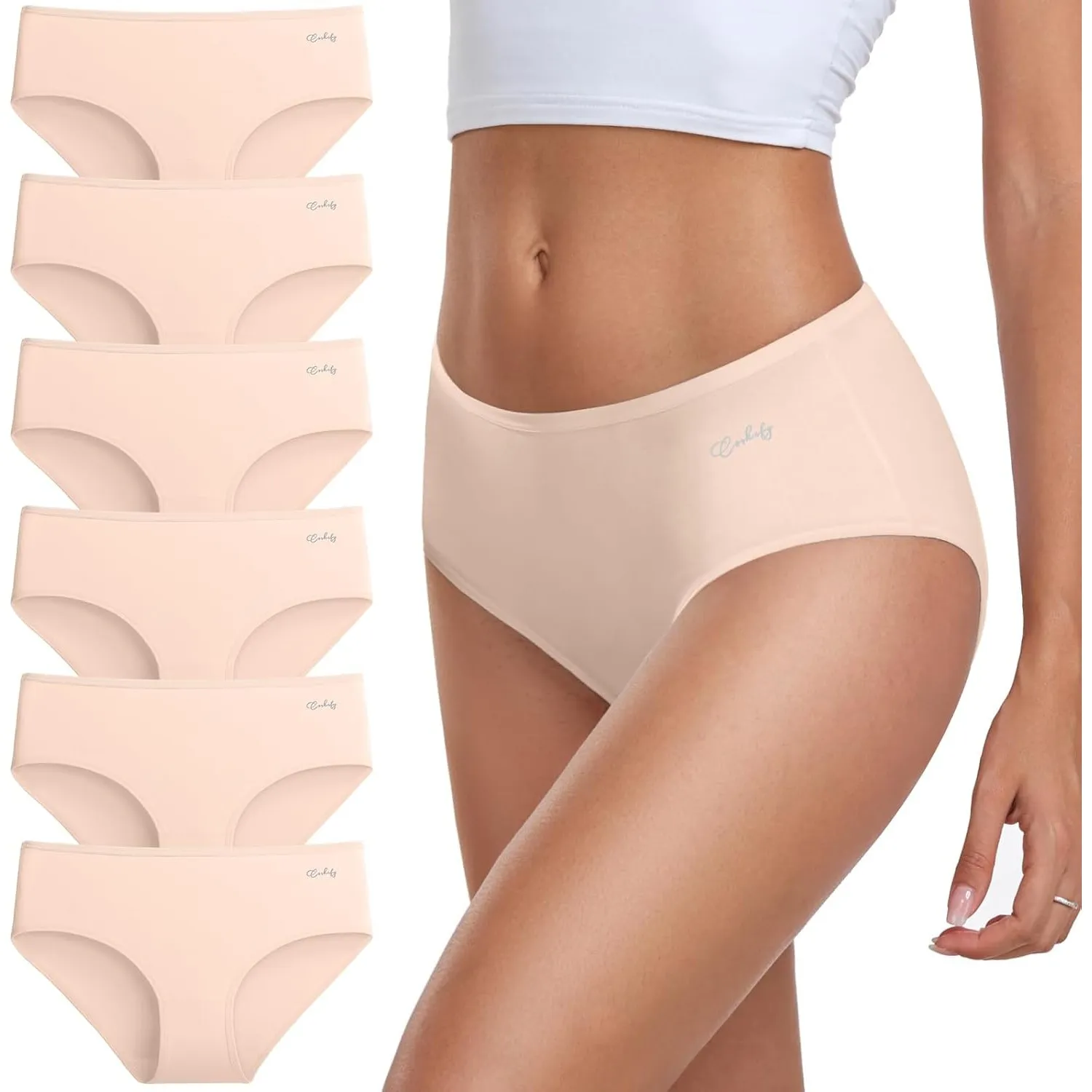 coskefy Unterhosen Damen Baumwolle Slips Unterwäsche Frauen Pantys 6er Pack | 100% Baumwoll Schritt, Basic Damen Slips …