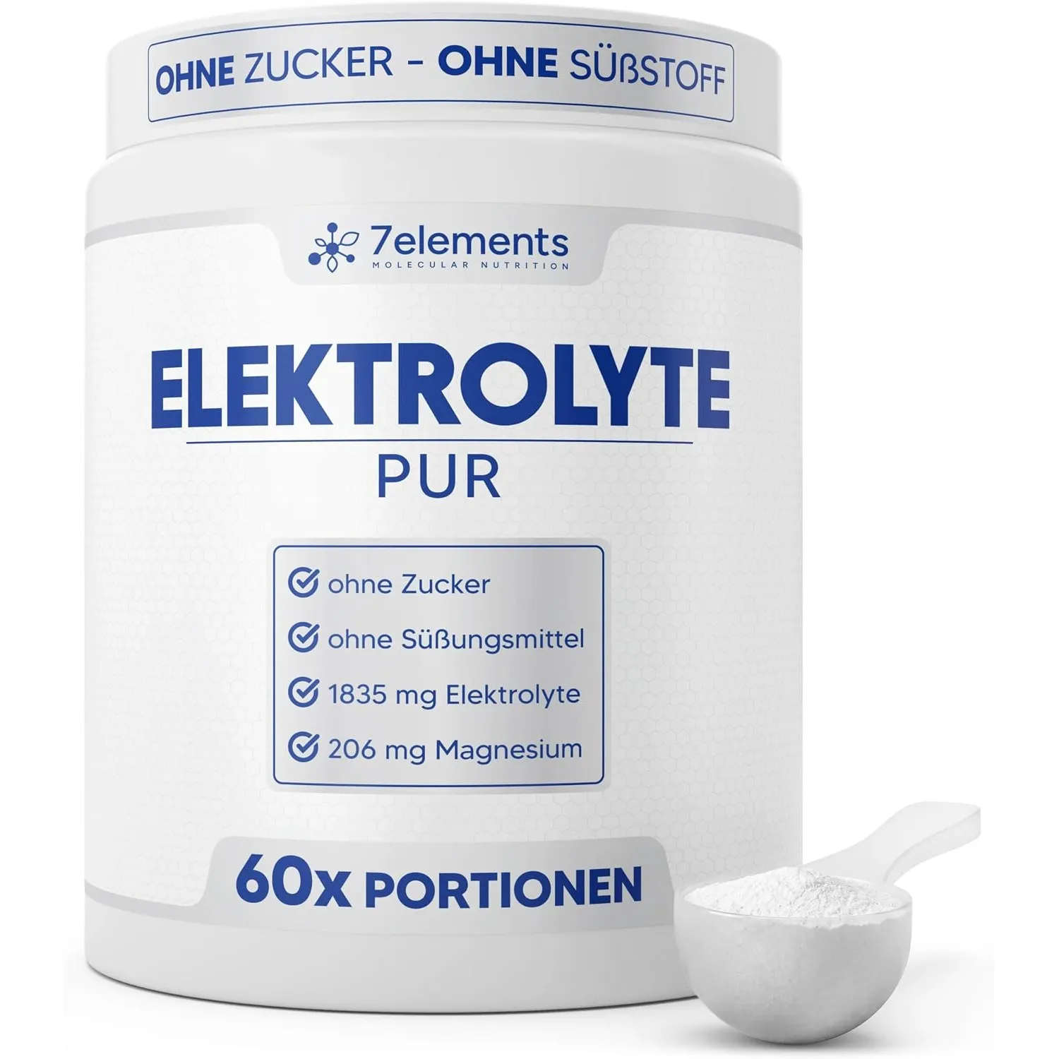 Elektrolyte PUR - 420g (60 Portionen) - Ohne Zucker & Süßungsmittel, KETO