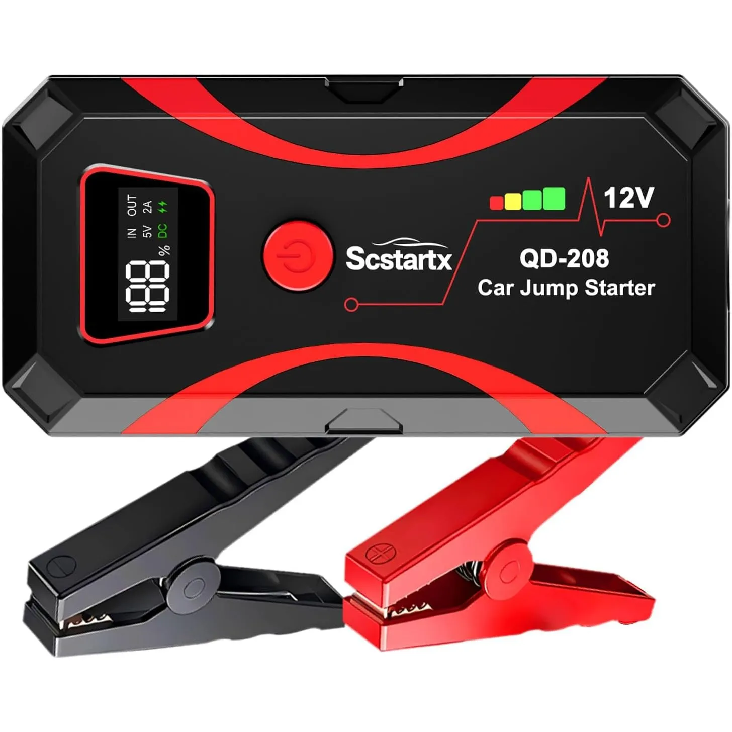 Starthilfe Powerbank für Pkw, 2000A 12V Auto Starthilfe Powerbank, Jumper Starter mit LCD Bildschirm & LED Taschenlampe…